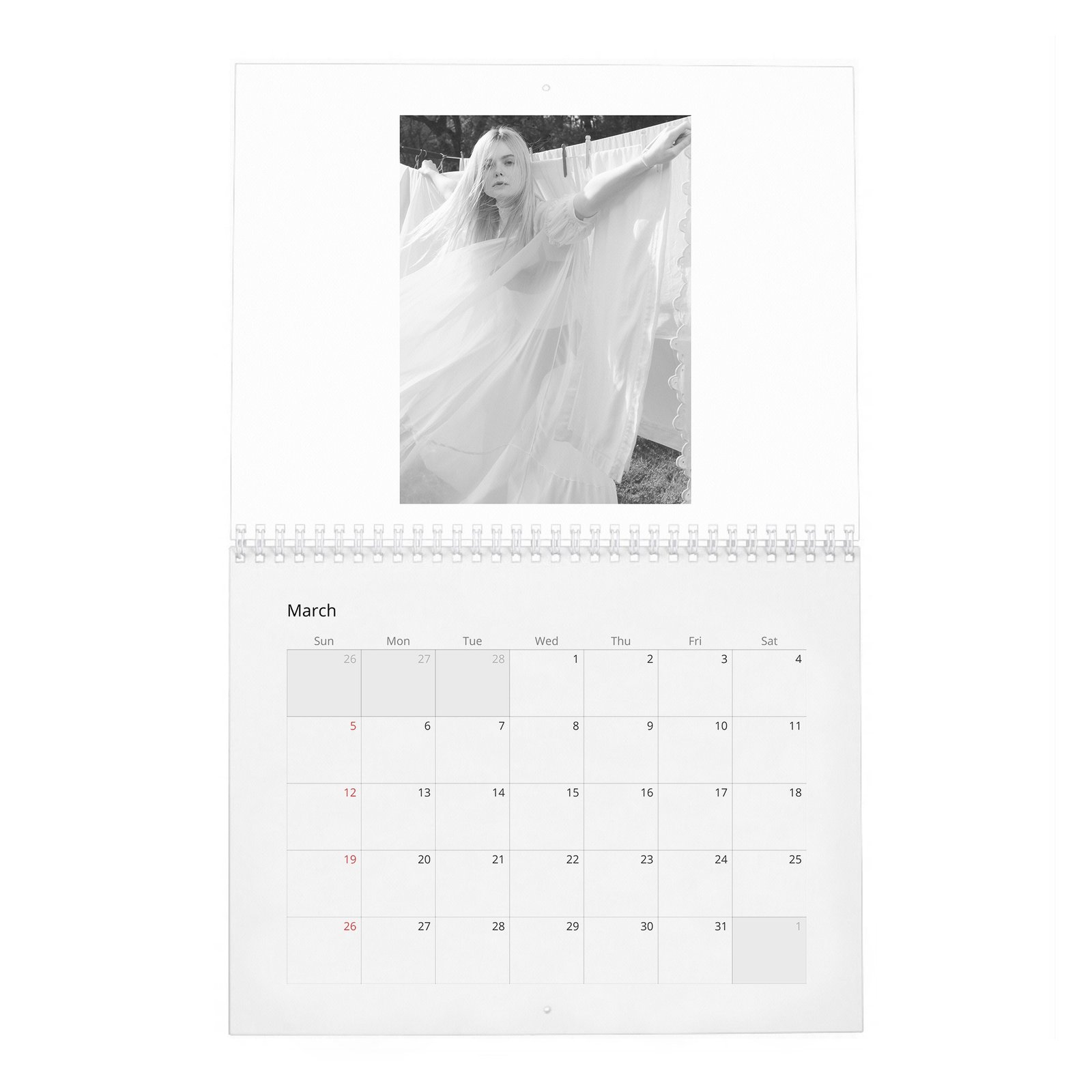 Elle Fanning - Heavenly Creature 2027 Wall Calendar