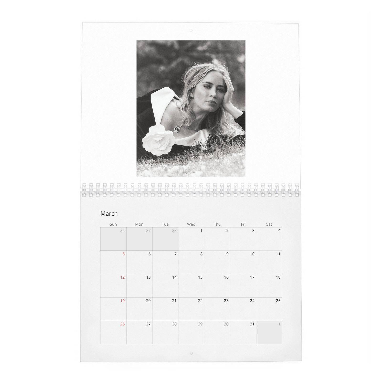 03 Emily Blunt - In Full Bloom 2027 Wall Calendar