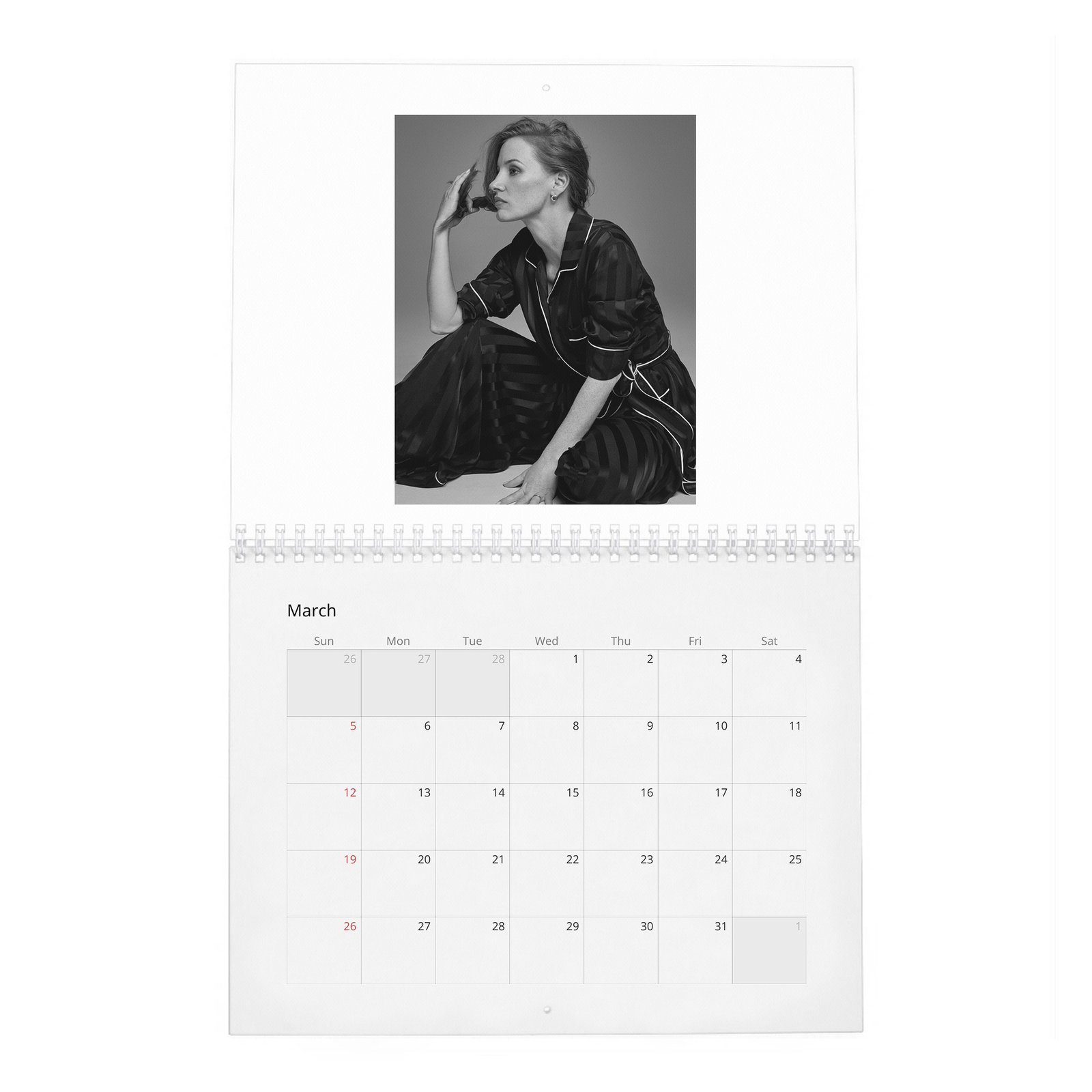 03 Jessica Chastain - Strength And Confidence 2027 Wall Calendar