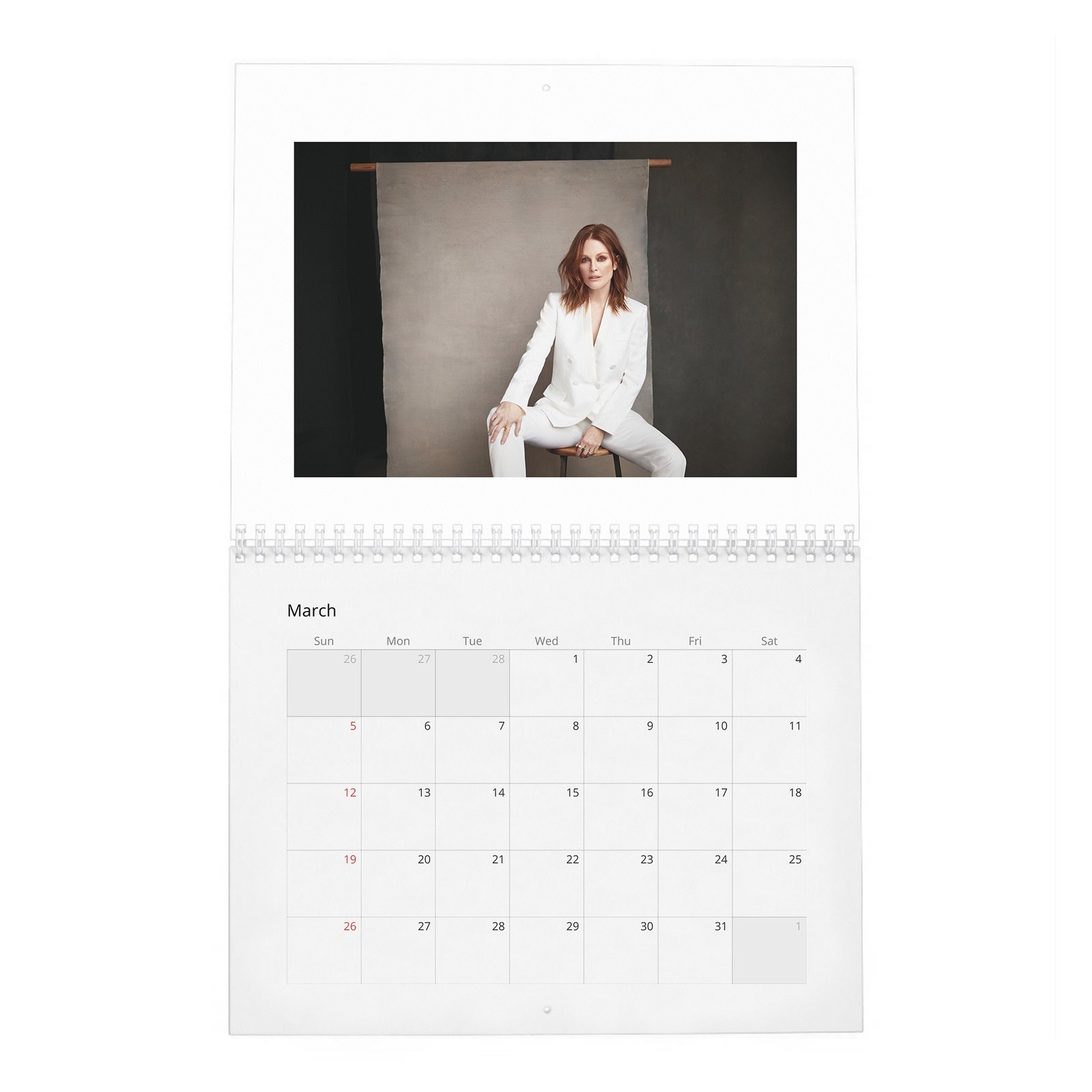 03 Julianne Moore - A Singular Woman 2027 Wall Calendar