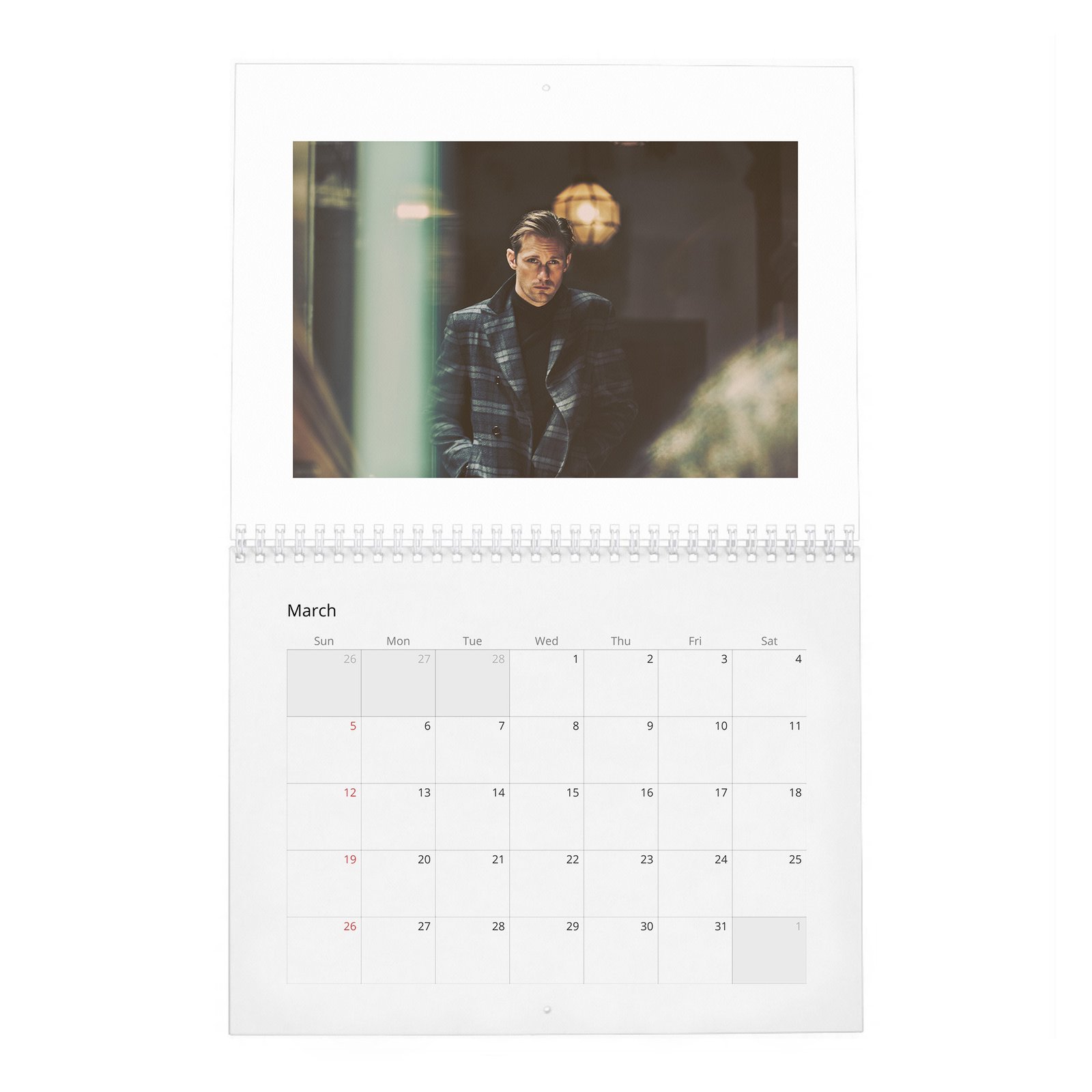Alexander Skarsgard - Top Swede 2027 Wall Calendar