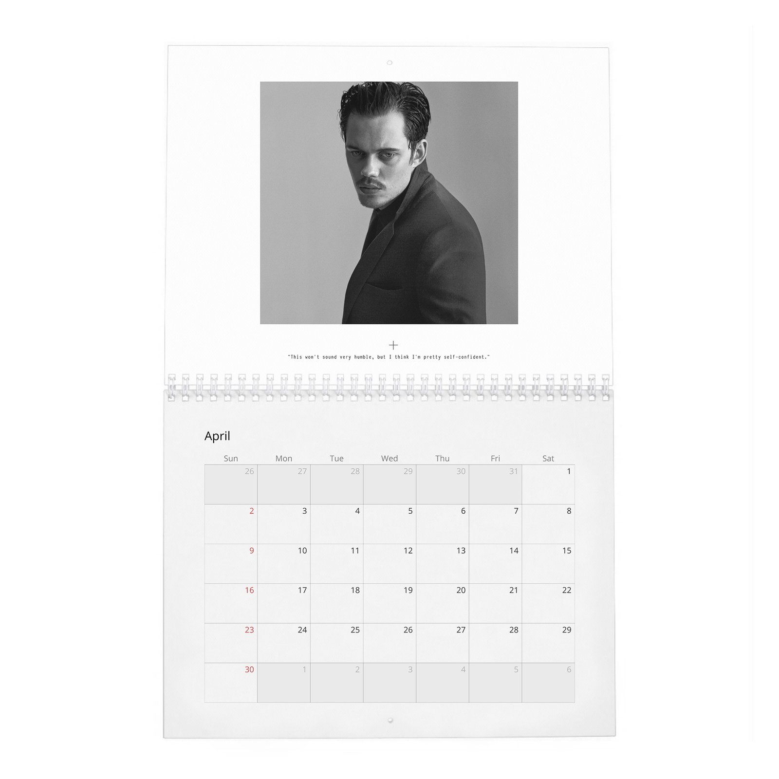 Bill Skarsgard - Hollywood’s Current “It” Boy 2027 Wall Calendar