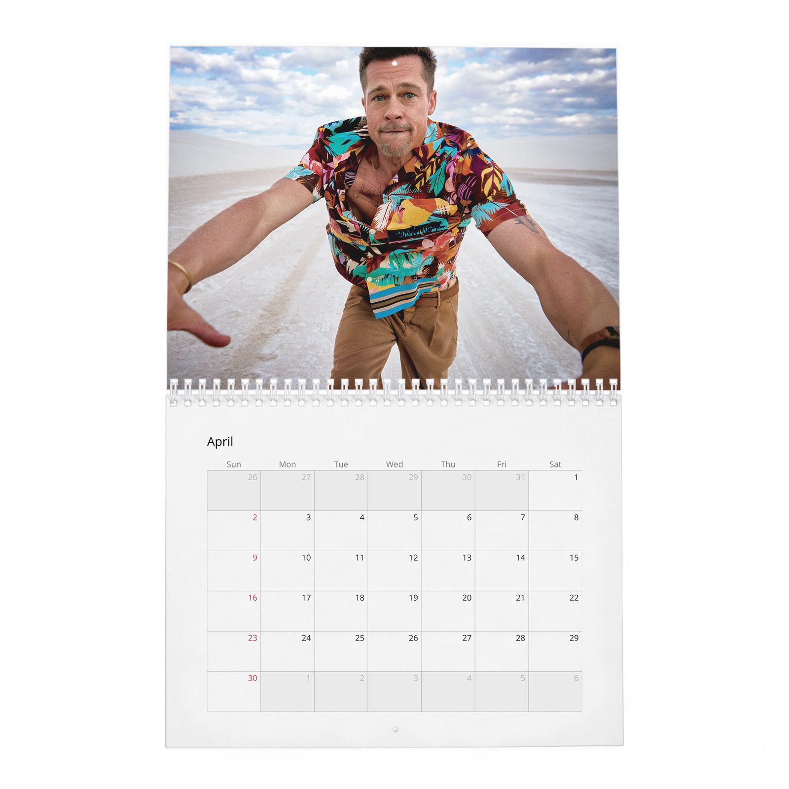 04 Brad Pitt - Becoming A Better Man 2027 Wall Calendar