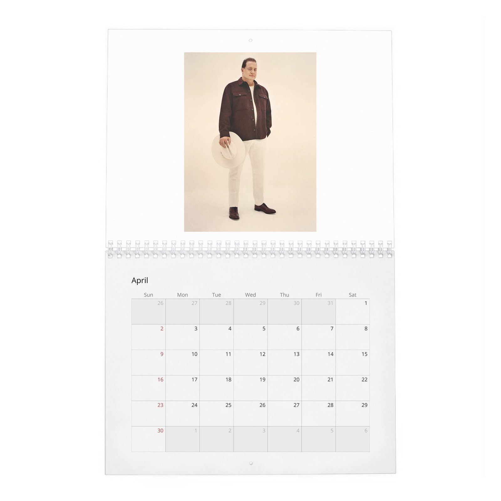 04 Brendan Fraser - Made It All The Way Back 2027 Wall Calendar