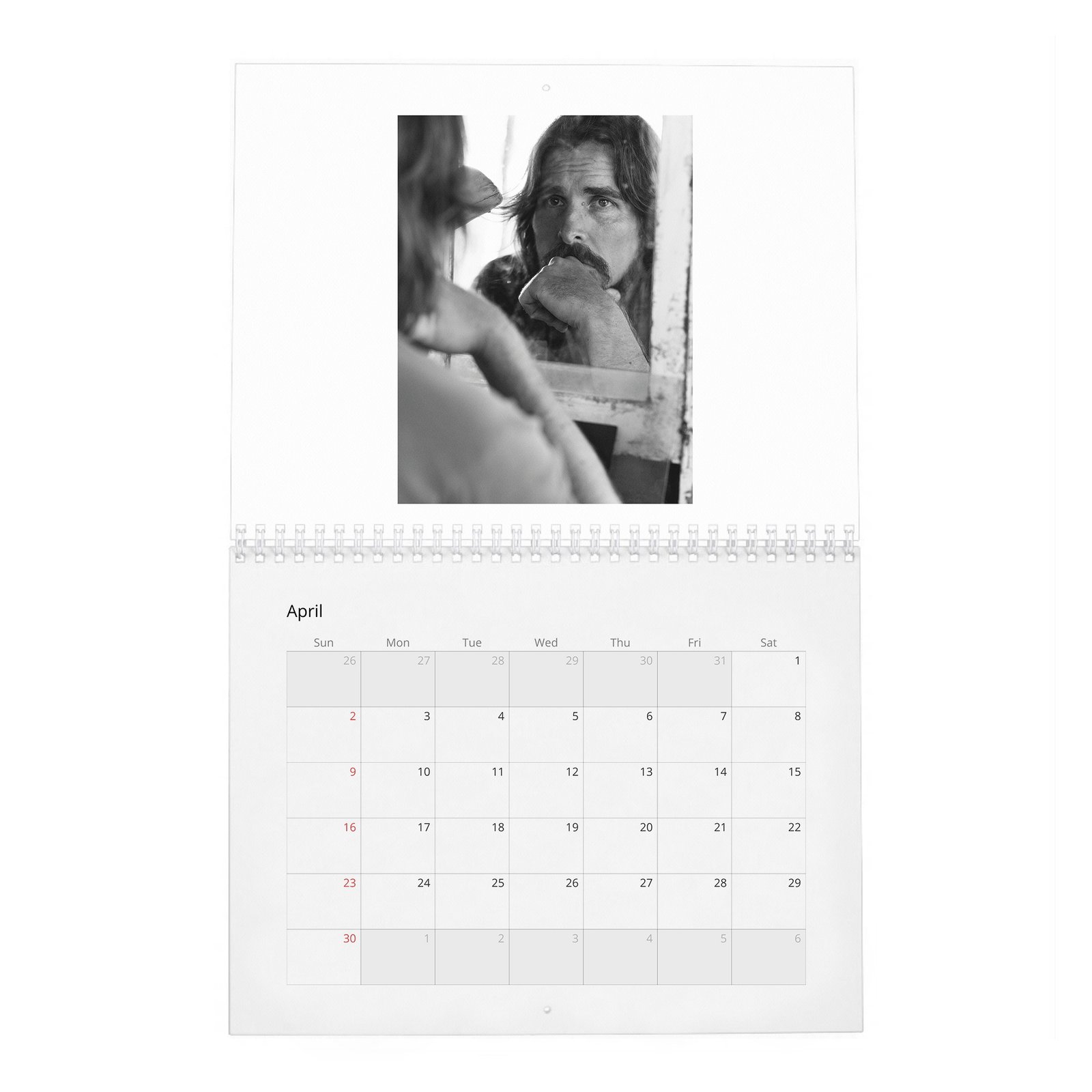 04 Christian Bale - Up Close With 2027 Wall Calendar