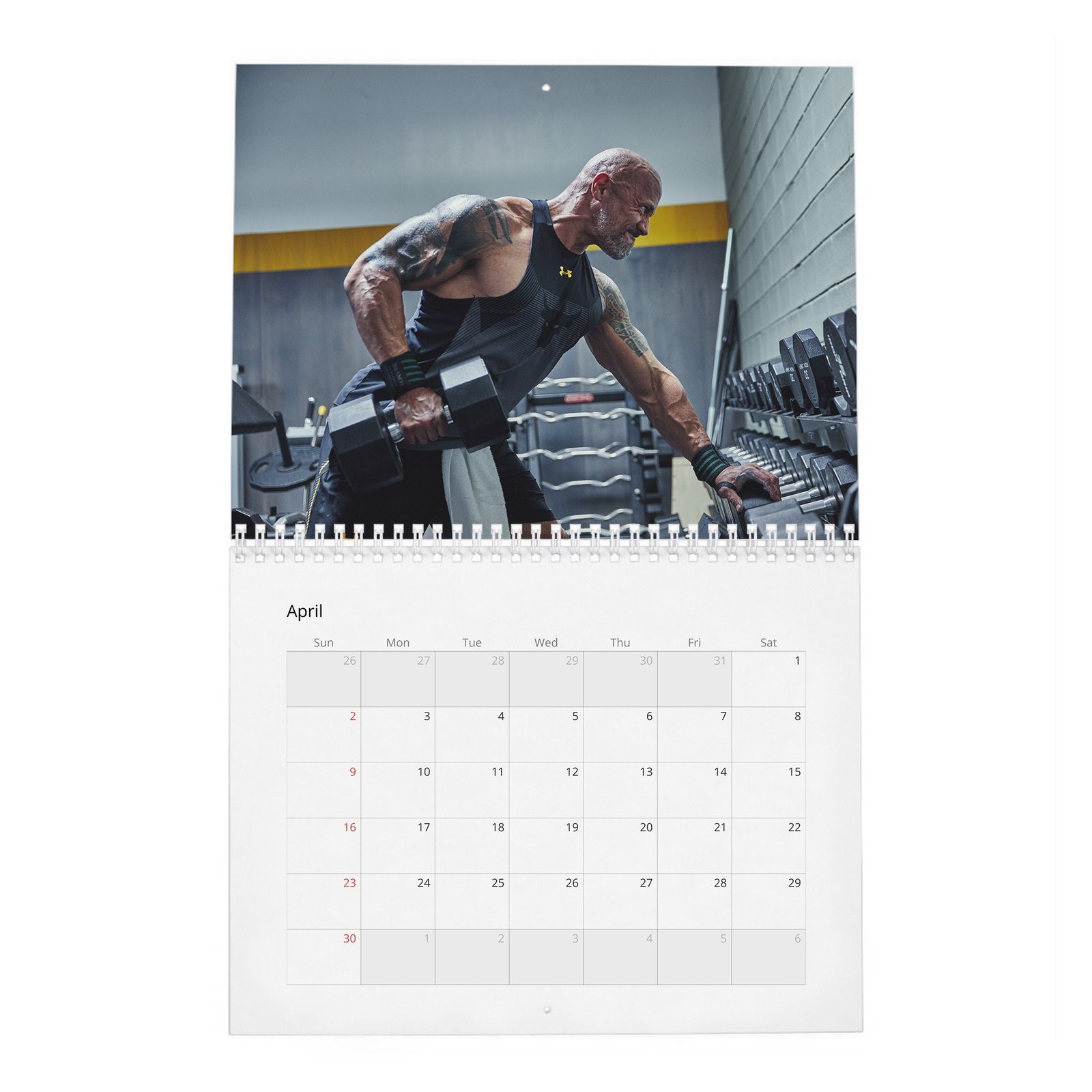 04 Dwayne Johnson - Under Armor 2027 Wall Calendar