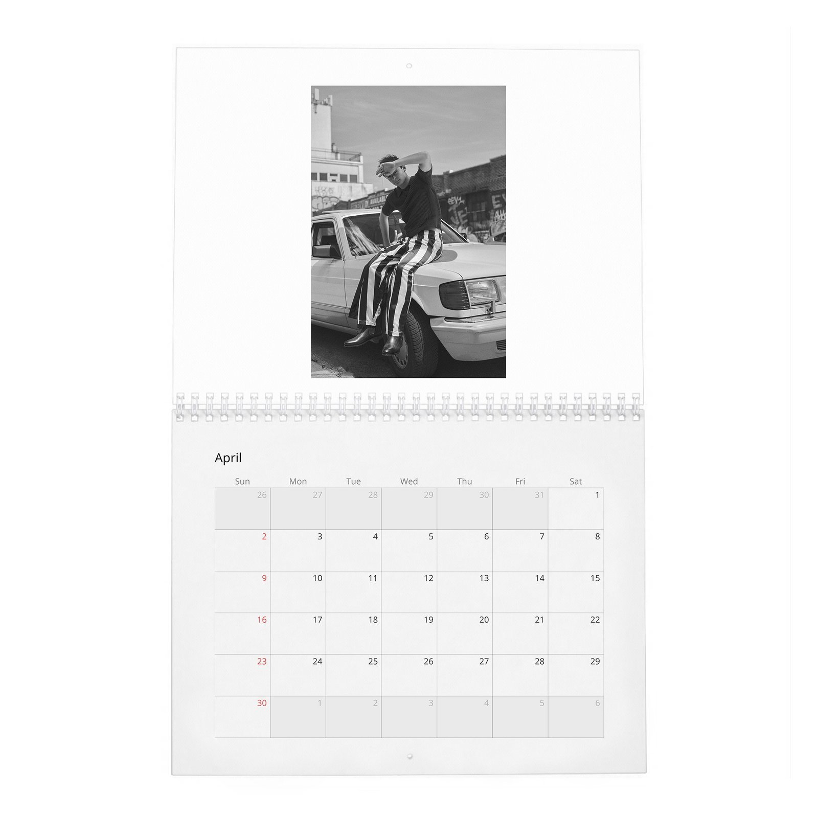 04 Noah Schnapp - Flaunt 2027 Wall Calendar