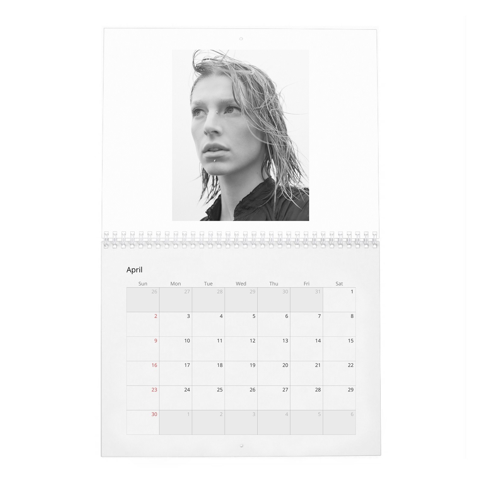 04 (2) Hunter Schafer - Leaning In 2027 Wall Calendar