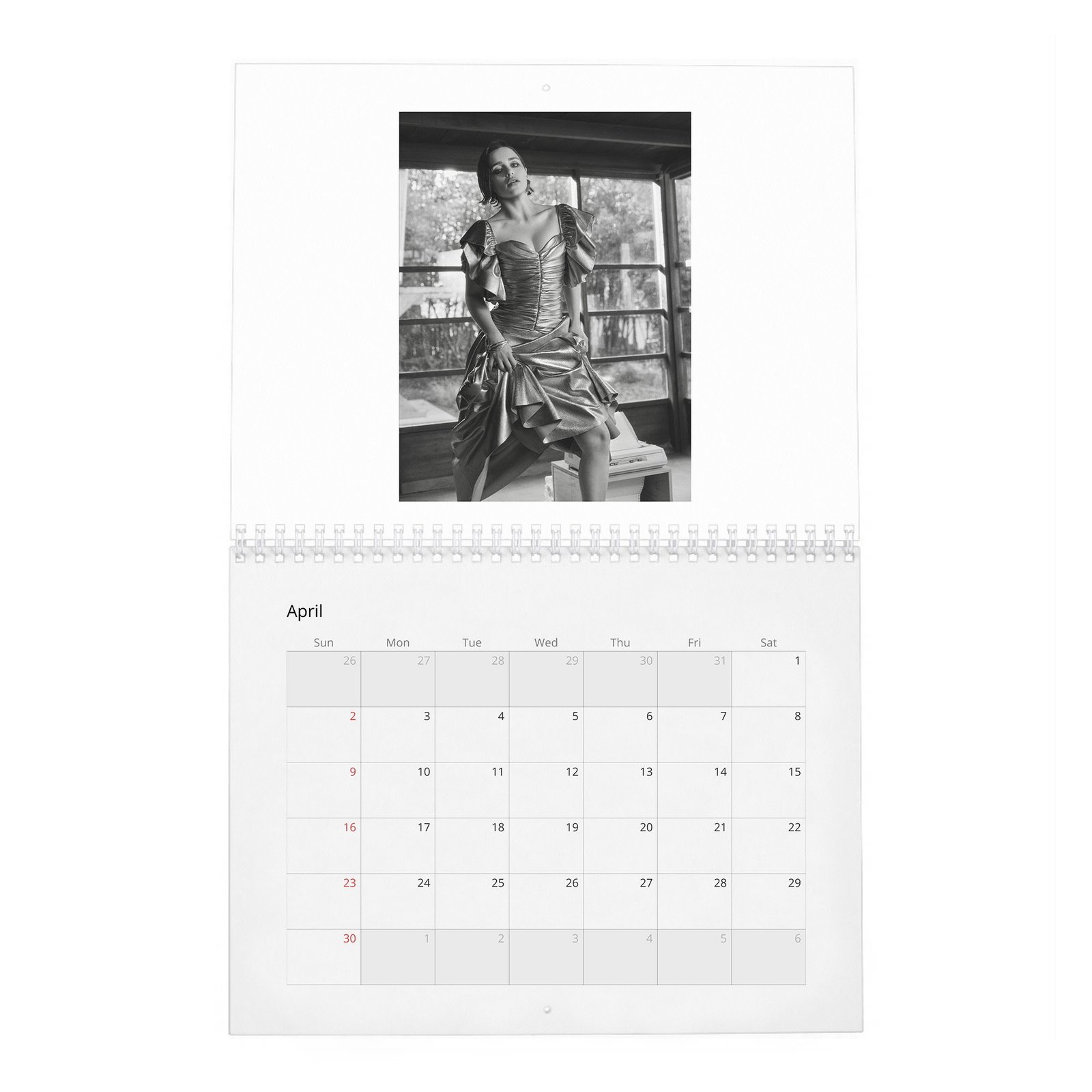 04 (2) Emilia Clarke - Flaunt 2027 Wall Calendar