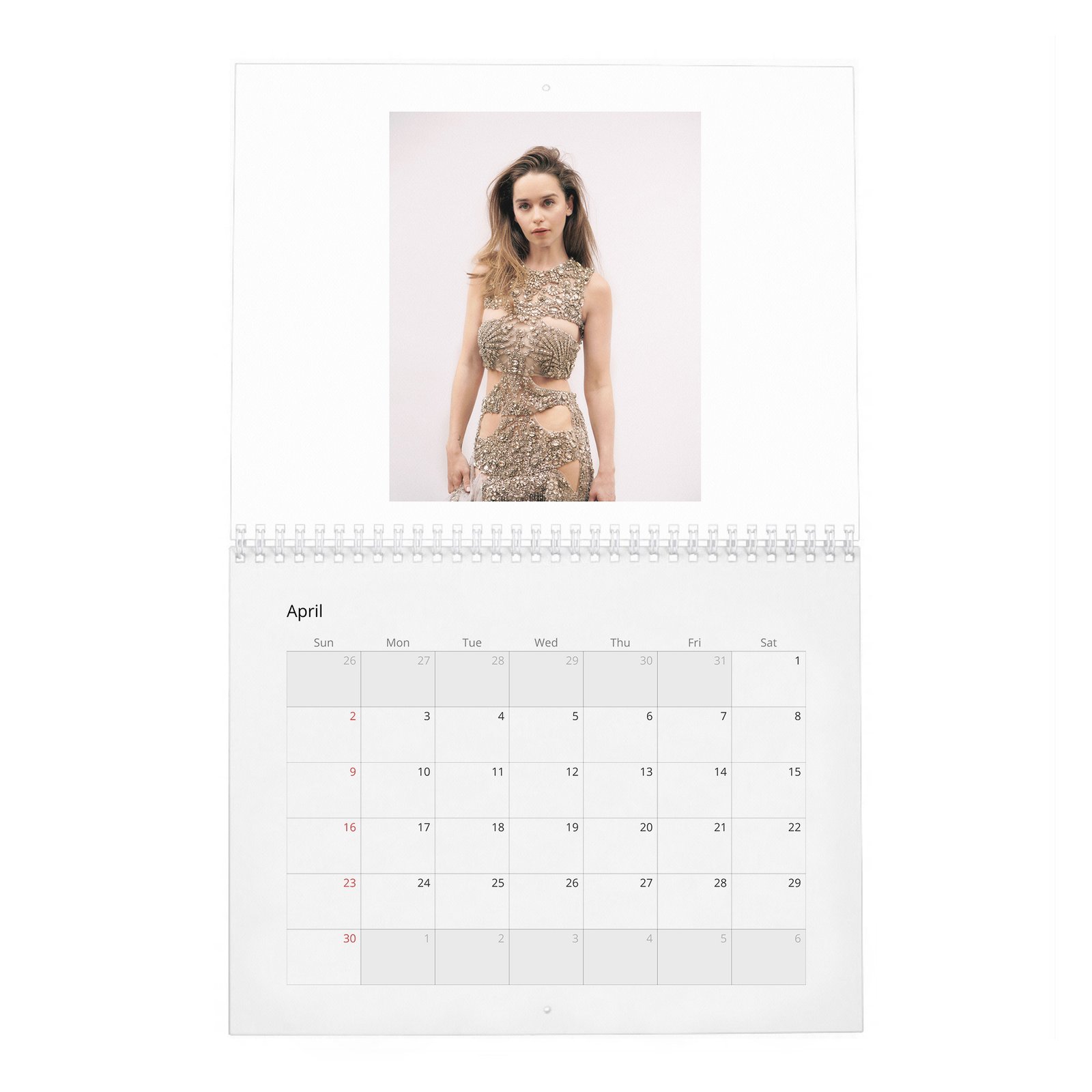 04 (2) Emilia Clarke - Power and Passion 2027 Wall Calendar