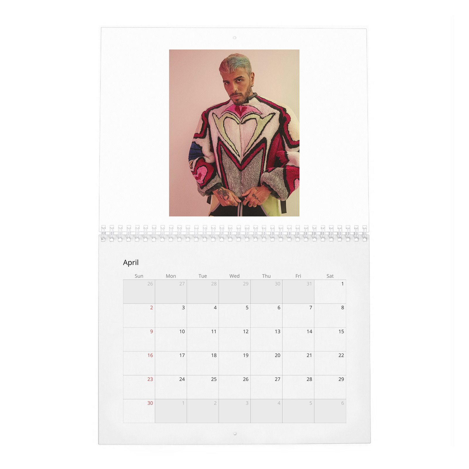 04 Rauw Alejandro - Urban Latino Man 2027 Wall Calendar