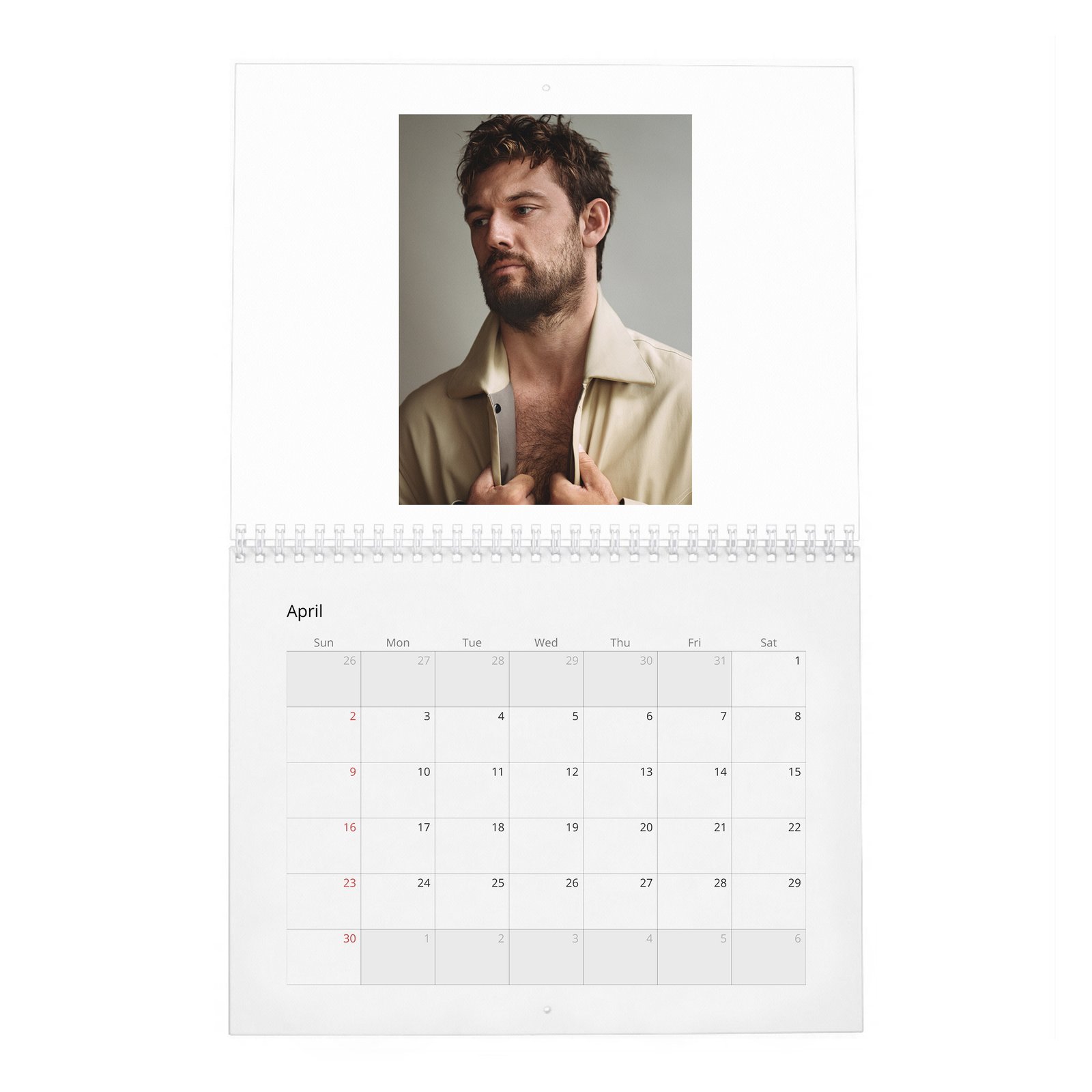 04 Alex Pettyfer - My Way 2027 Wall Calendar