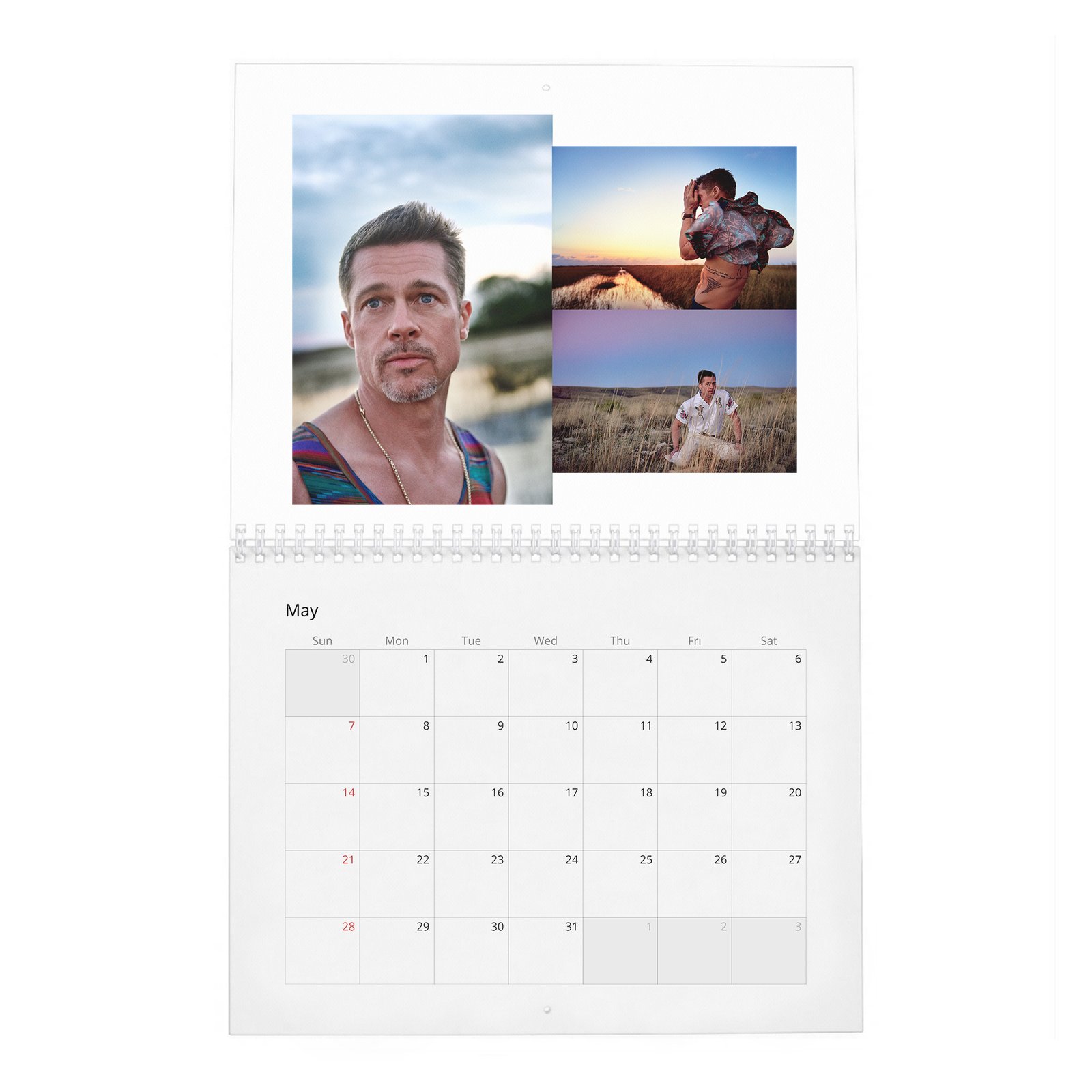 05 Brad Pitt - Becoming A Better Man 2027 Wall Calendar