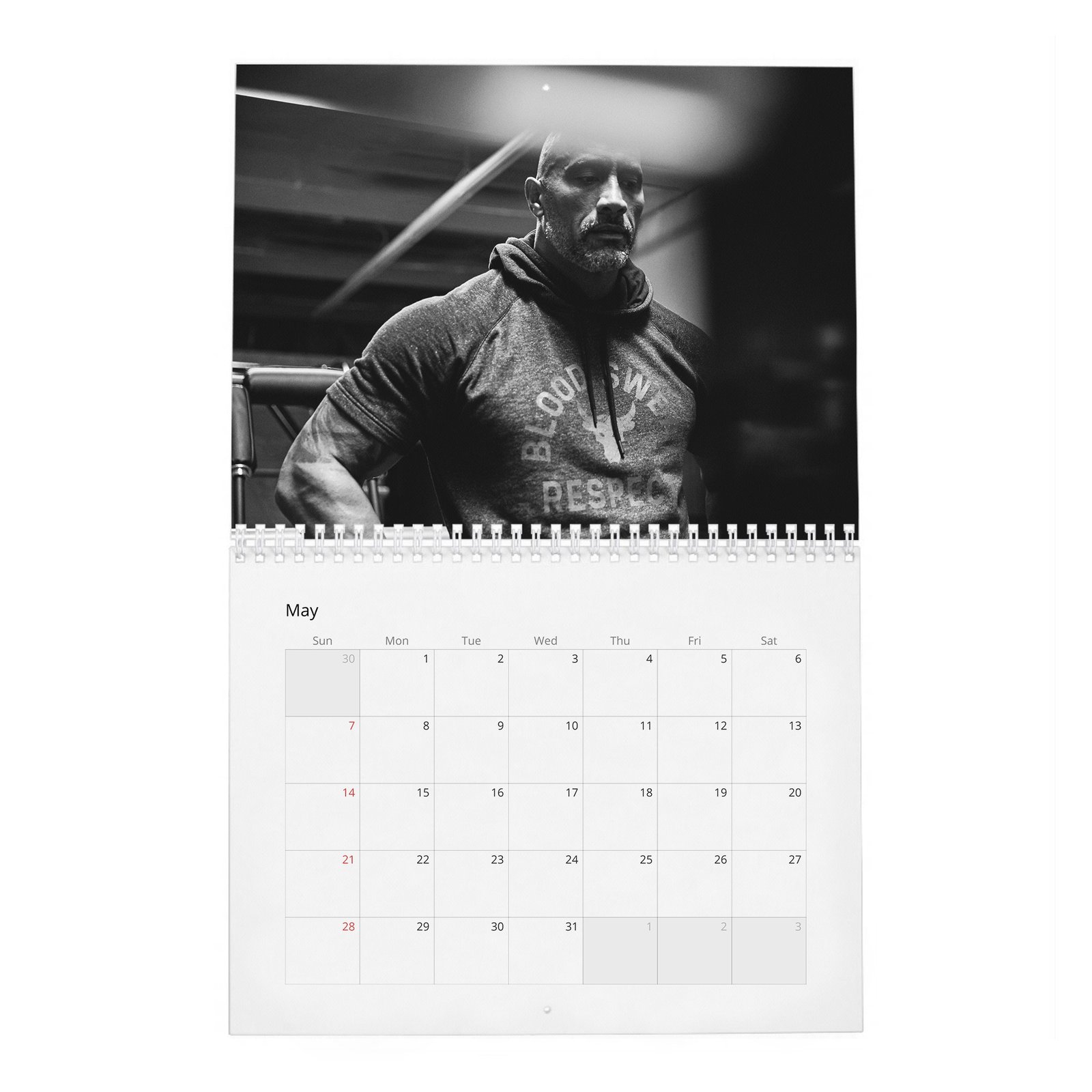 05 Dwayne Johnson - Under Armor 2027 Wall Calendar