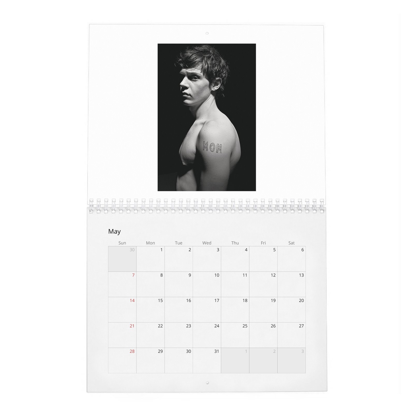 05 Evan Peters - Flaunt 2027 Wall Calendar