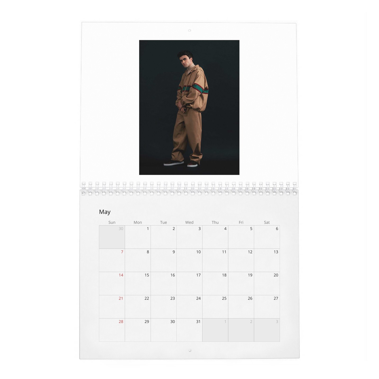 Itzan Escamilla - The Cold And Impenetrable Face 2027 Wall Calendar