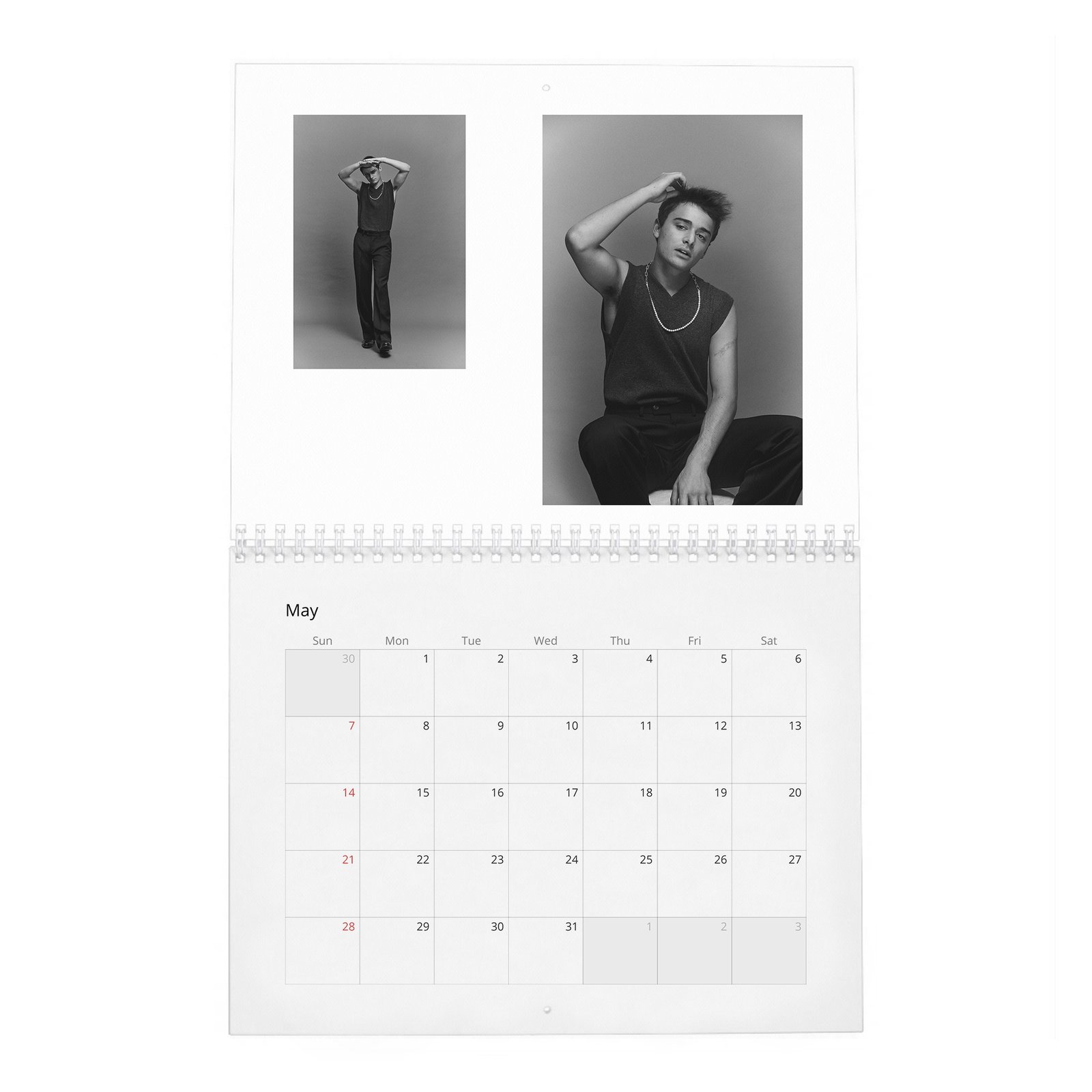 05 Noah Schnapp - Flaunt 2027 Wall Calendar