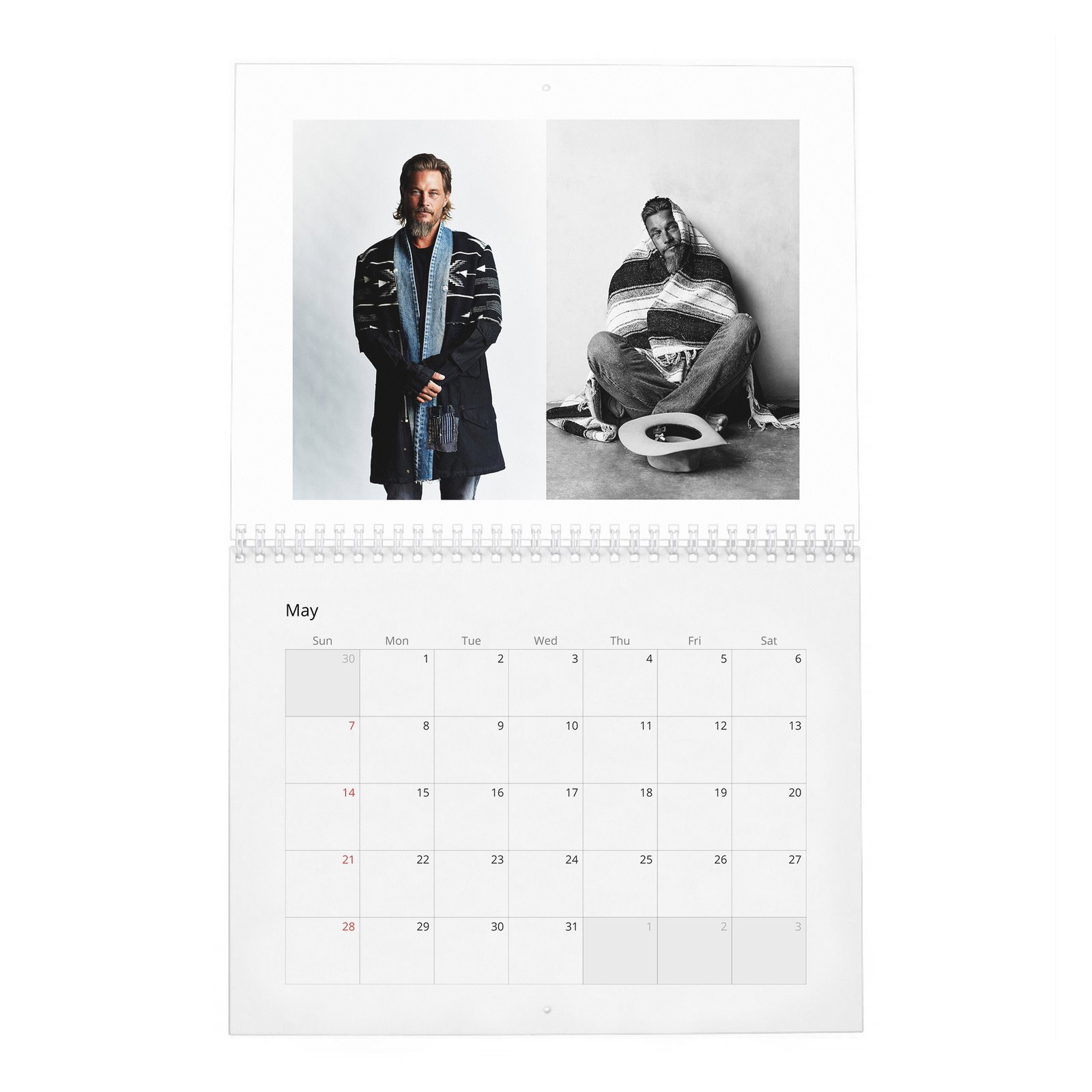 05 Travis Fimmel - Go Back To The Land 2027 Wall Calendar