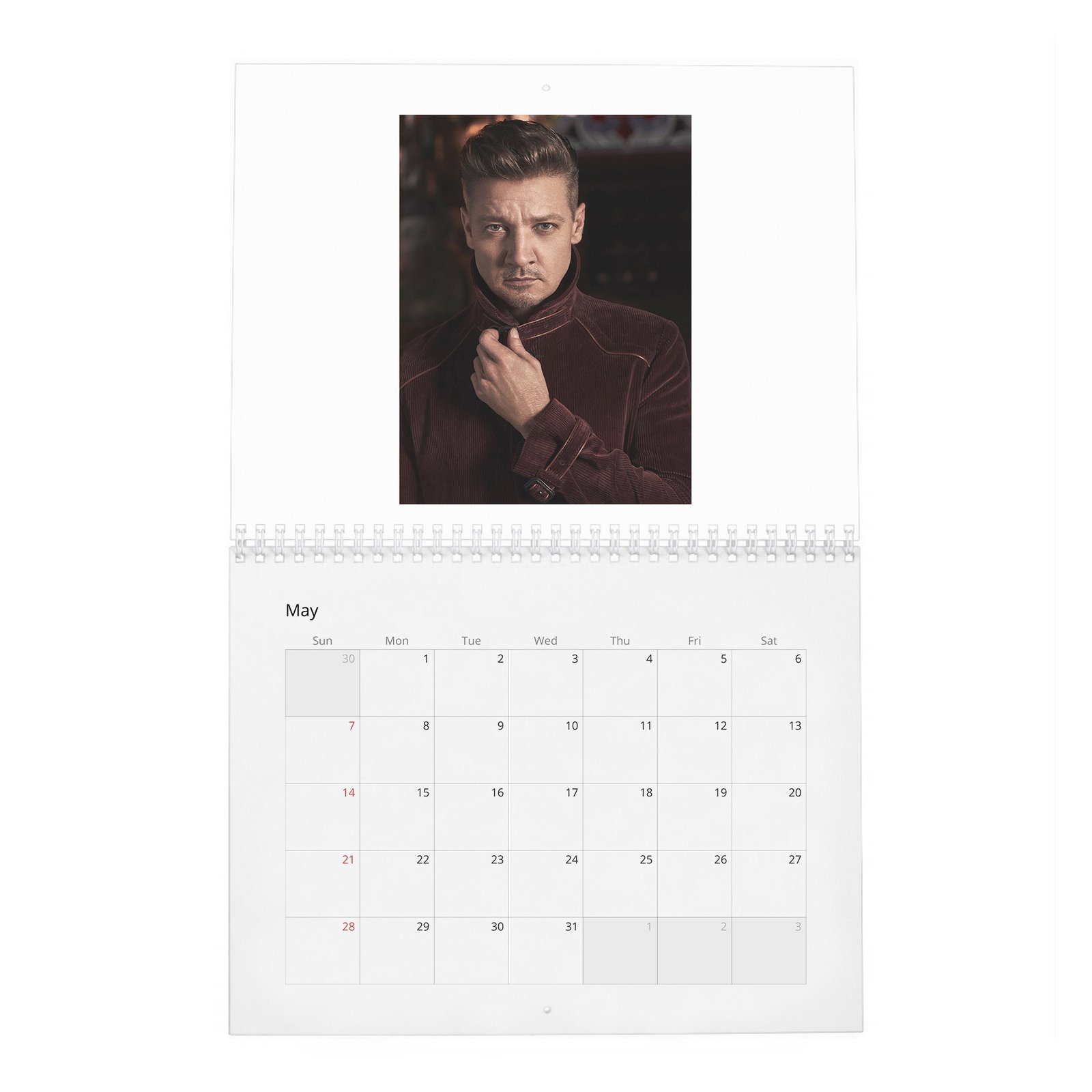 05 Jeremy Renner - On A Man's New Place In The World 2027 Wall Calendar