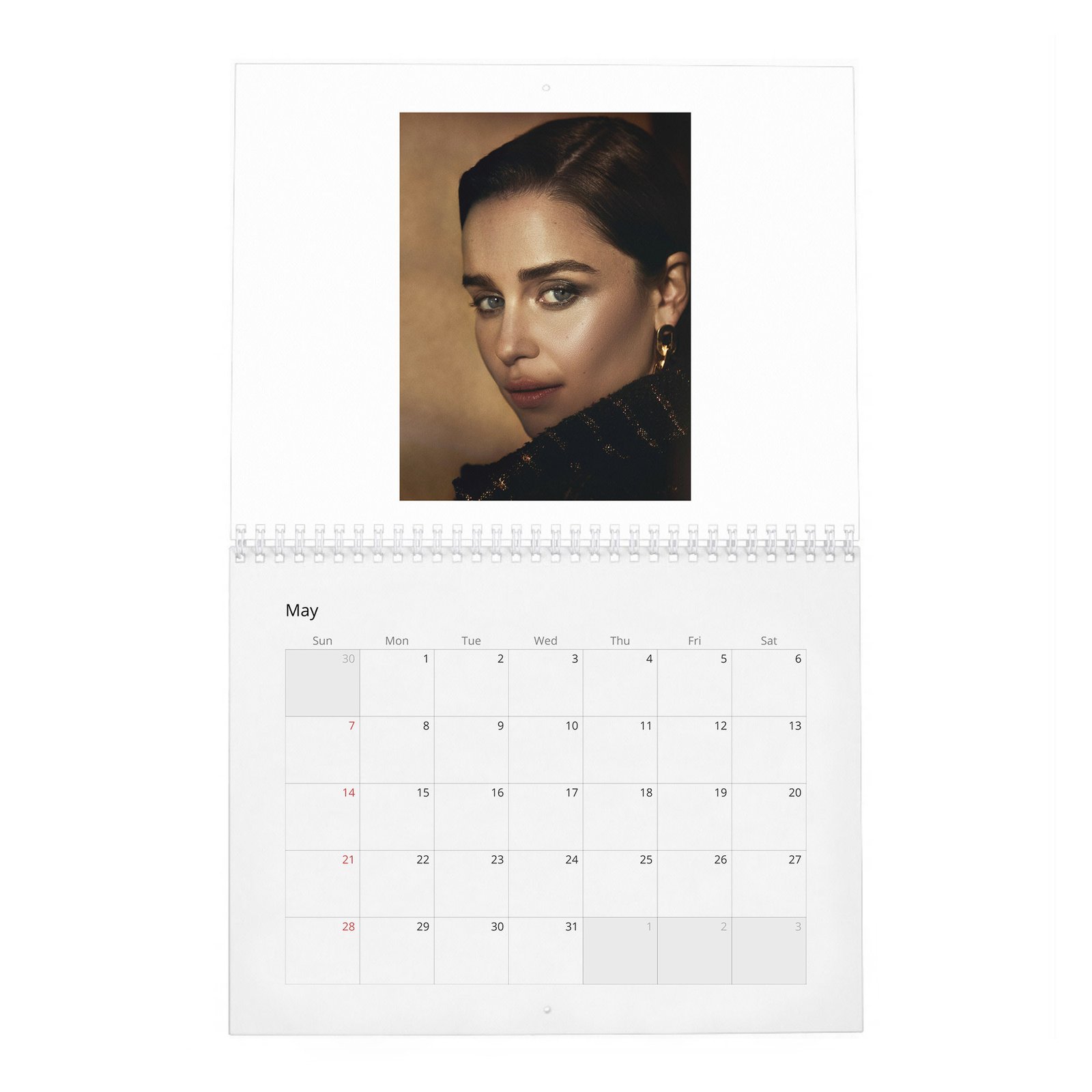 05 (2) Emilia Clarke - Flaunt 2027 Wall Calendar