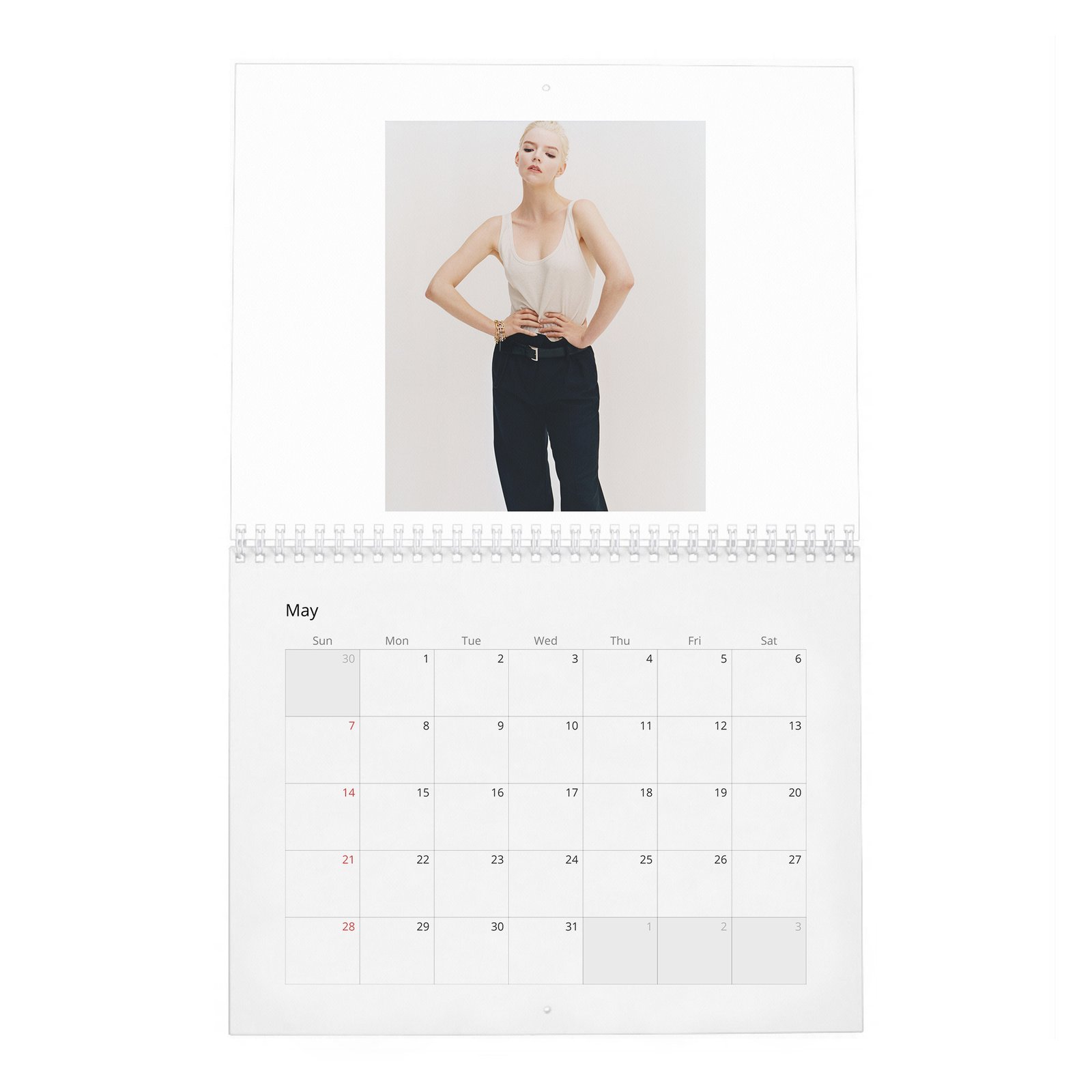 Anya Taylor-Joy - Summer Of Love 2027 Wall Calendar