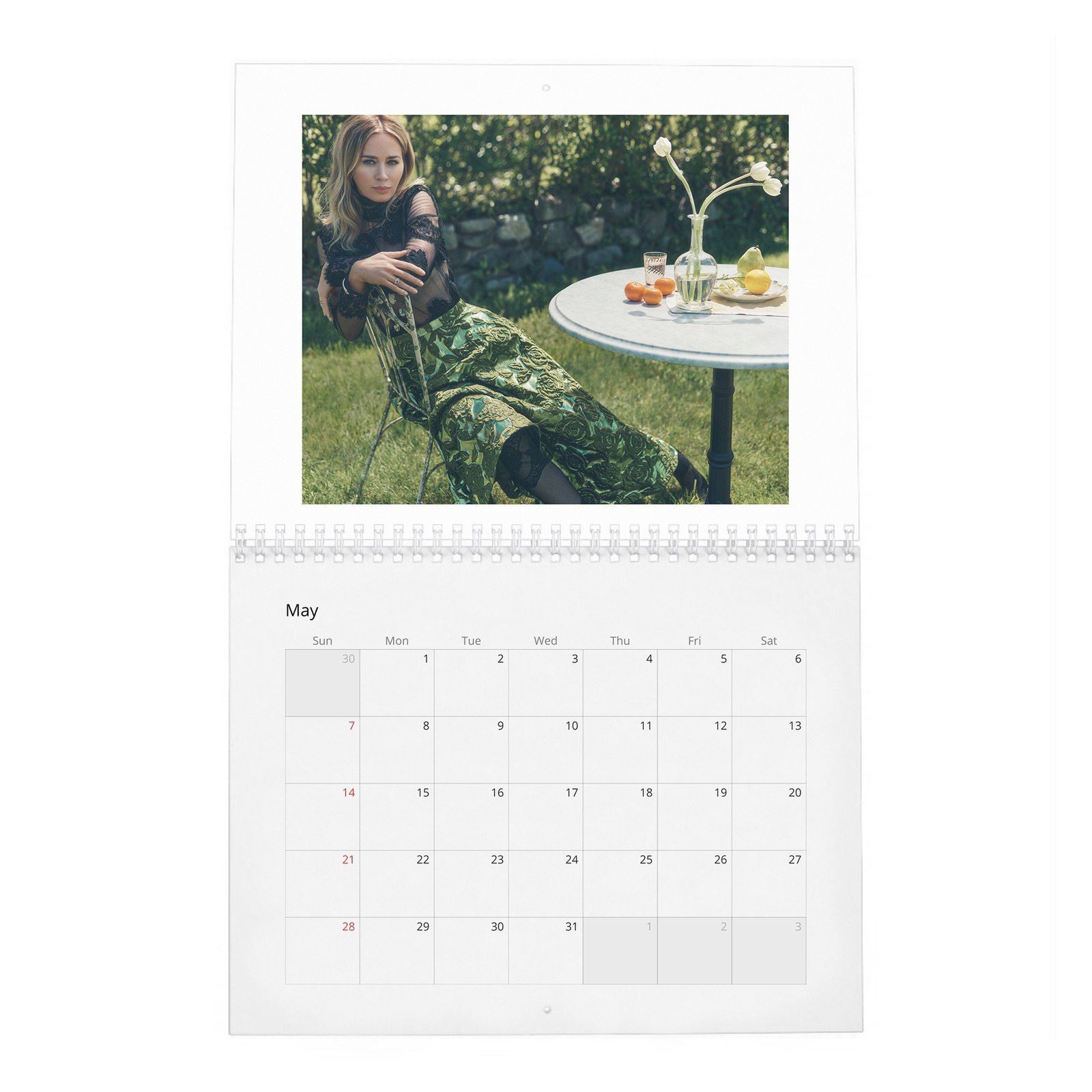 05 Emily Blunt - In Full Bloom 2027 Wall Calendar