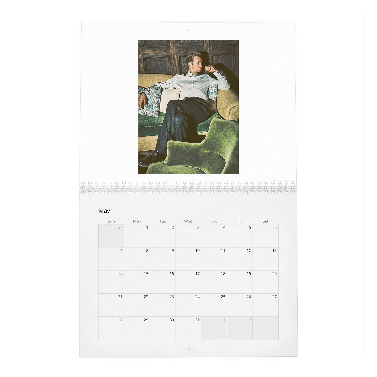 Alexander Skarsgard - Top Swede 2027 Wall Calendar