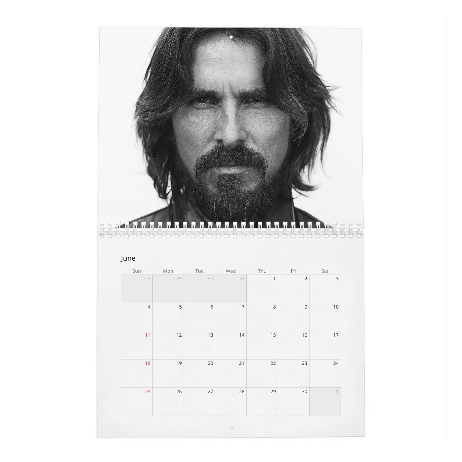 06 Christian Bale - Up Close With 2027 Wall Calendar