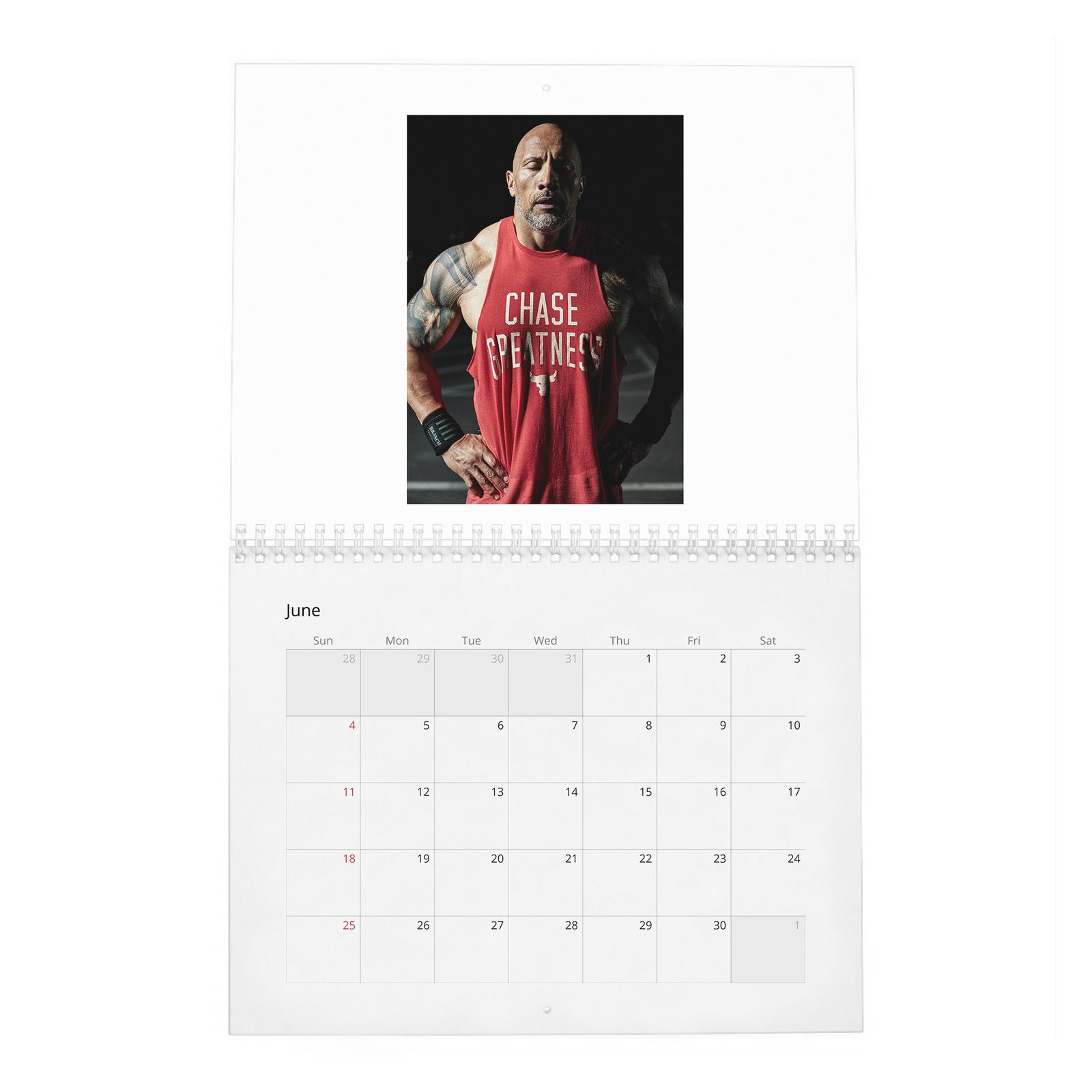 06 Dwayne Johnson - Under Armor 2027 Wall Calendar