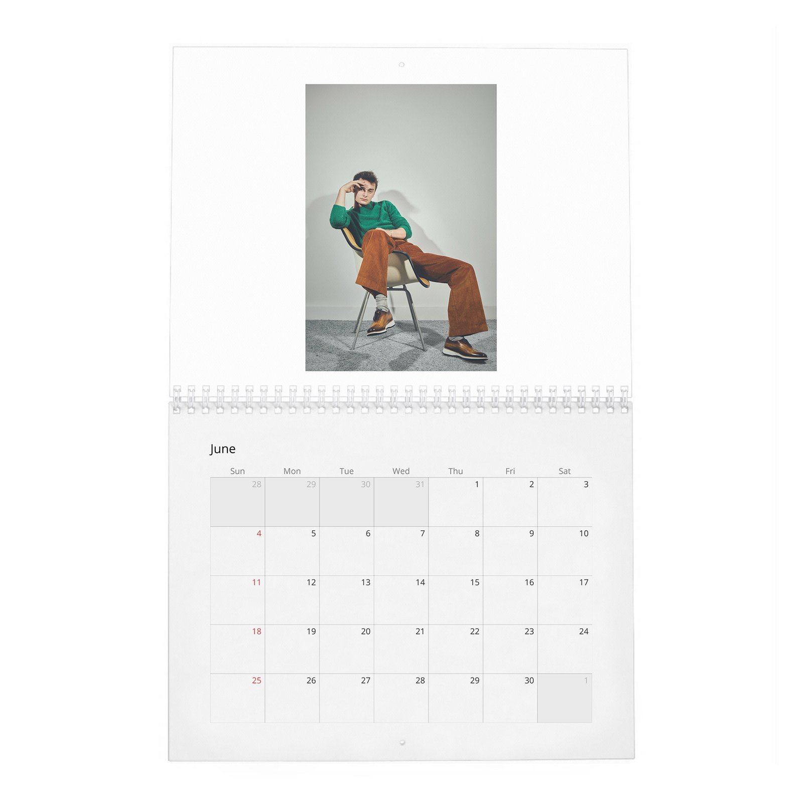 06 Noah Schnapp - Flaunt 2027 Wall Calendar