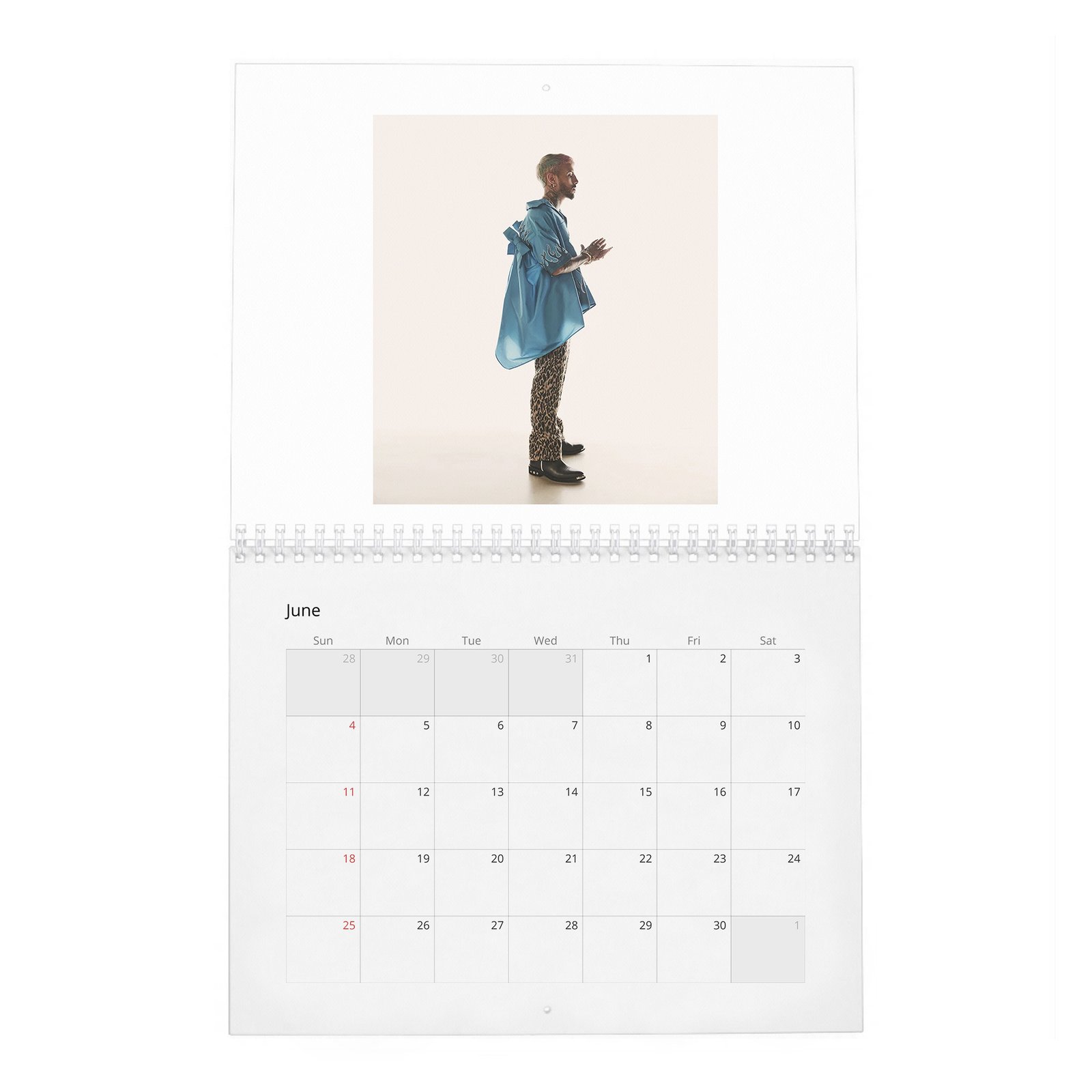 06 Rauw Alejandro - Urban Latino Man 2027 Wall Calendar
