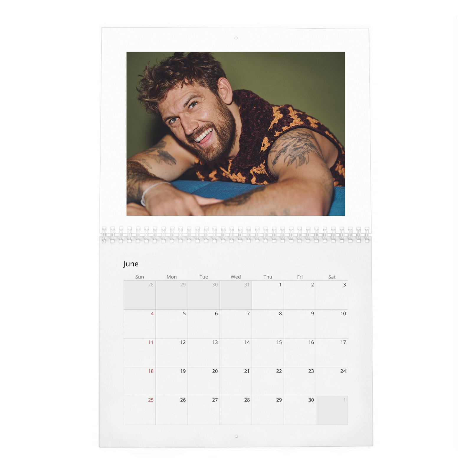 06 Alex Pettyfer - My Way 2027 Wall Calendar