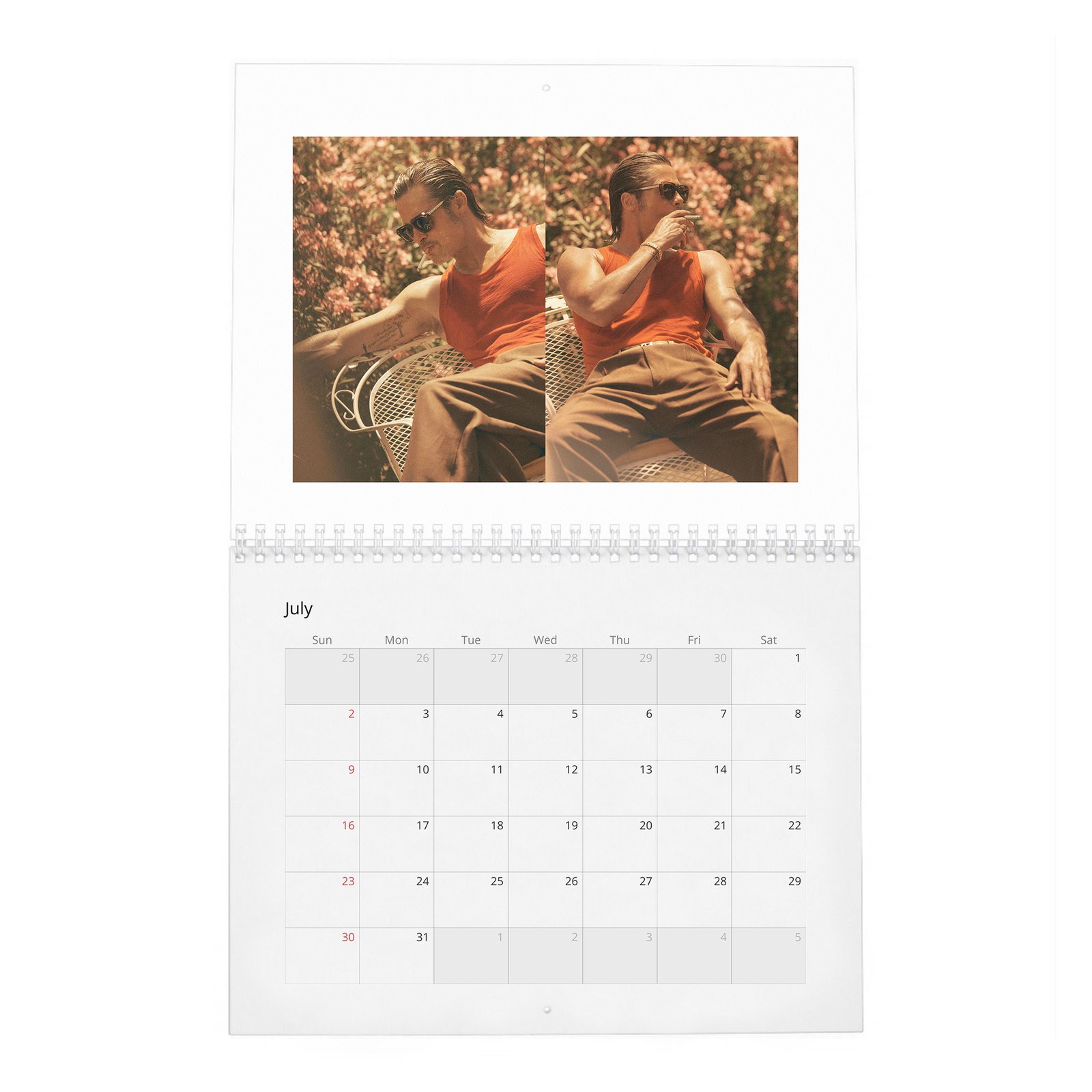 07 Brad Pitt - The Eternal Cool 2027 Wall Calendar