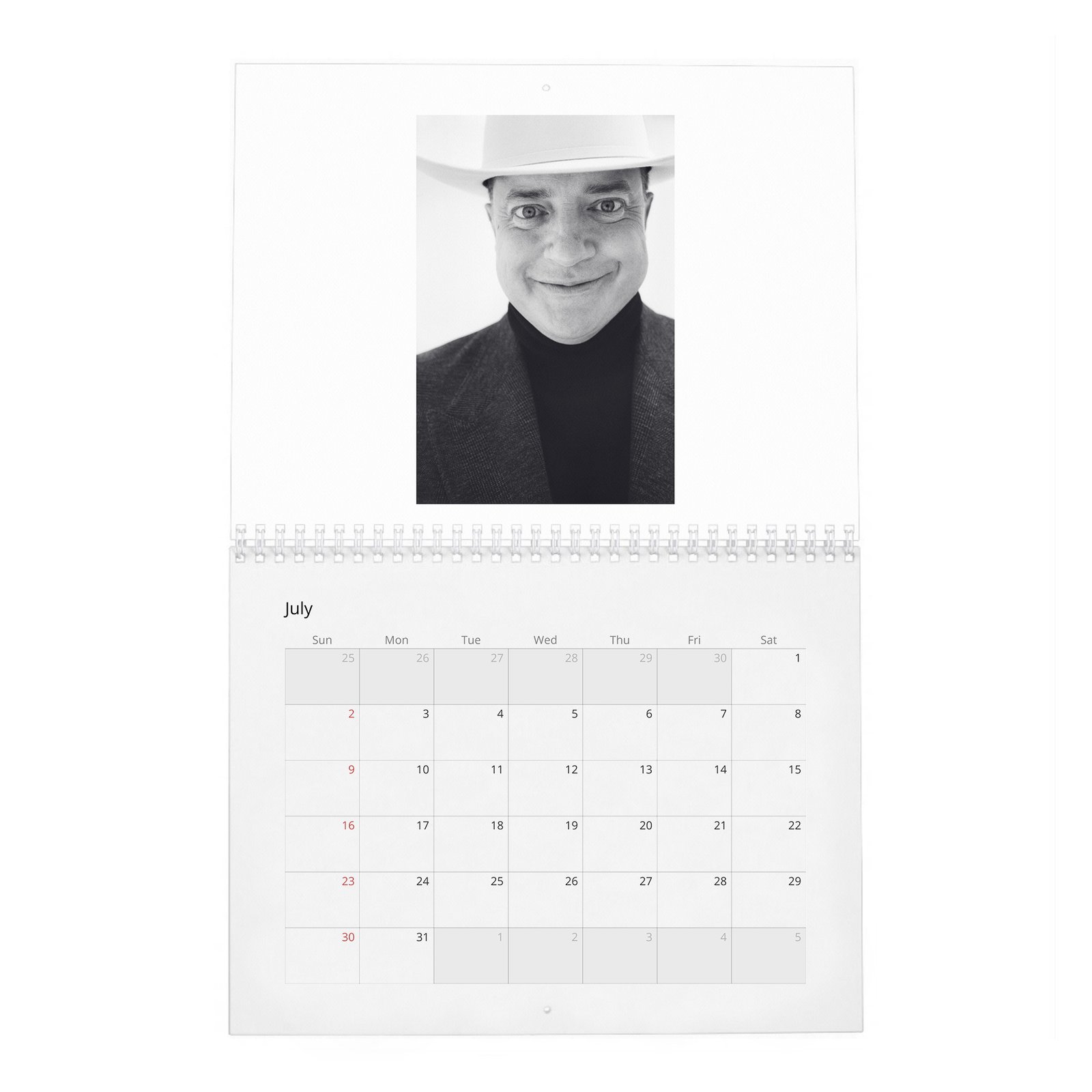 07 Brendan Fraser - Made It All The Way Back 2027 Wall Calendar
