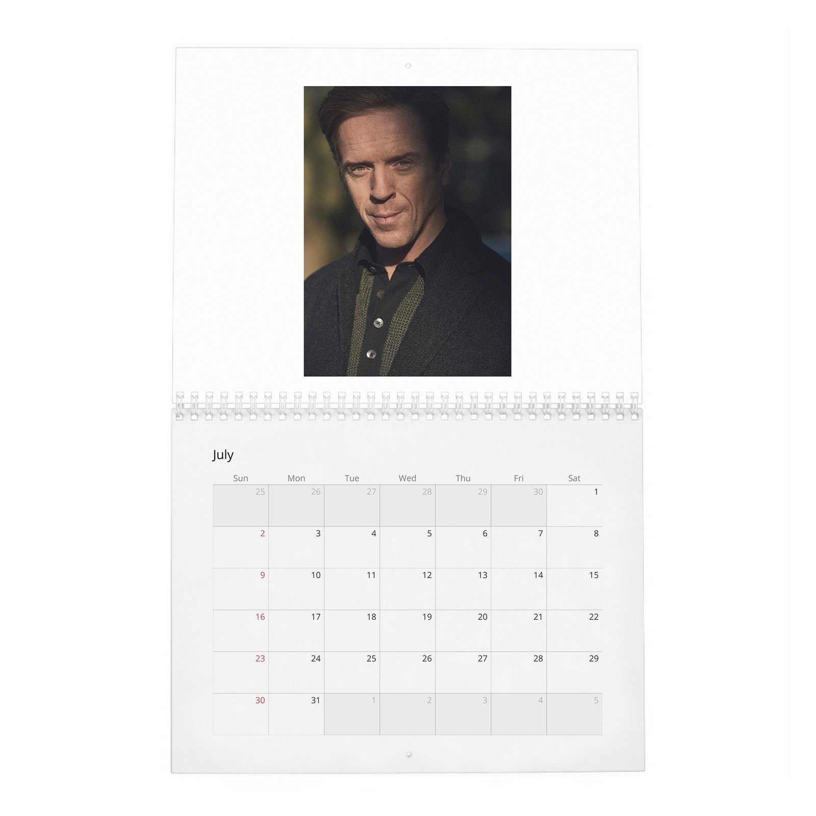 07 Damian Lewis - The King Of The Box Set 2027 Wall Calendar