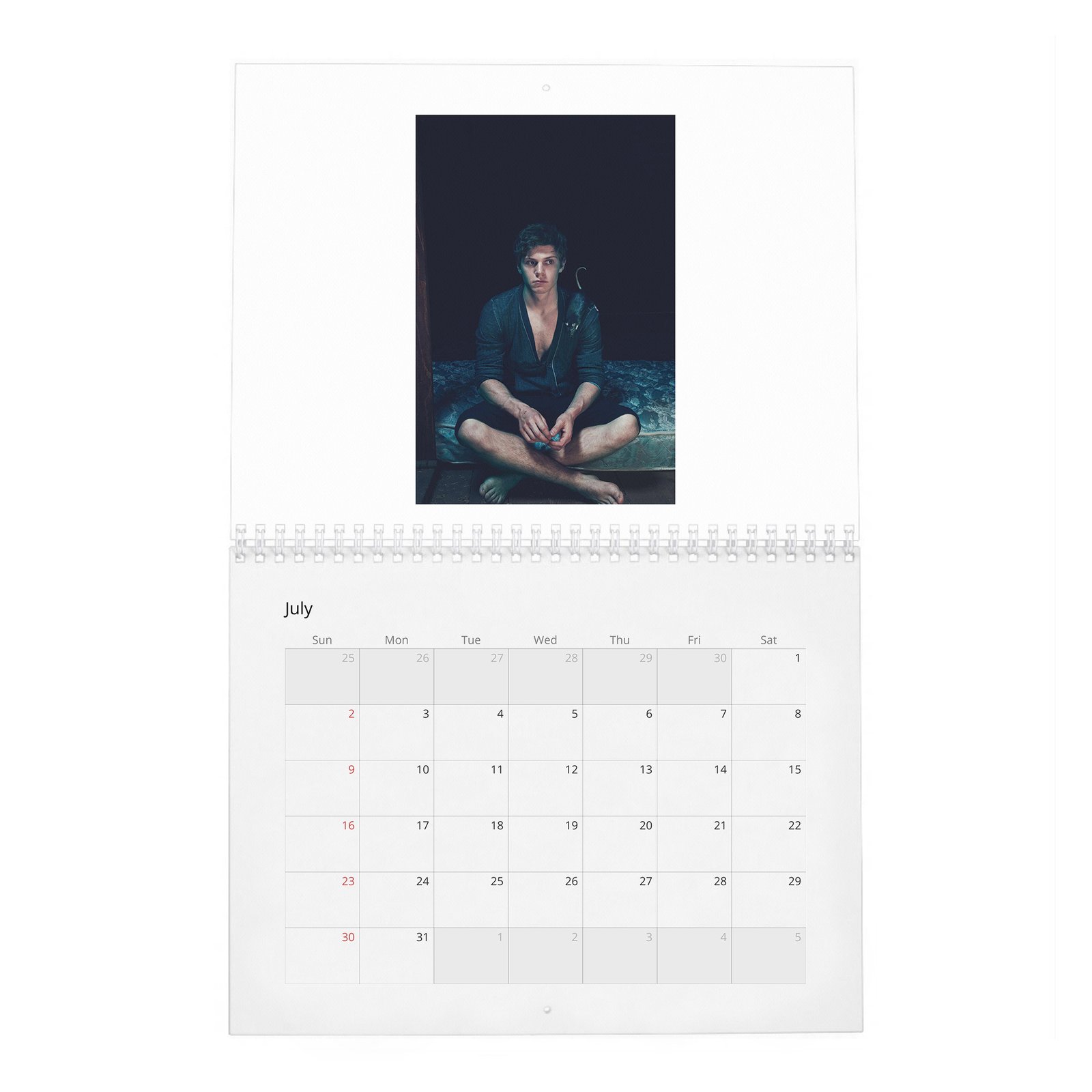 07 Evan Peters - Flaunt 2027 Wall Calendar