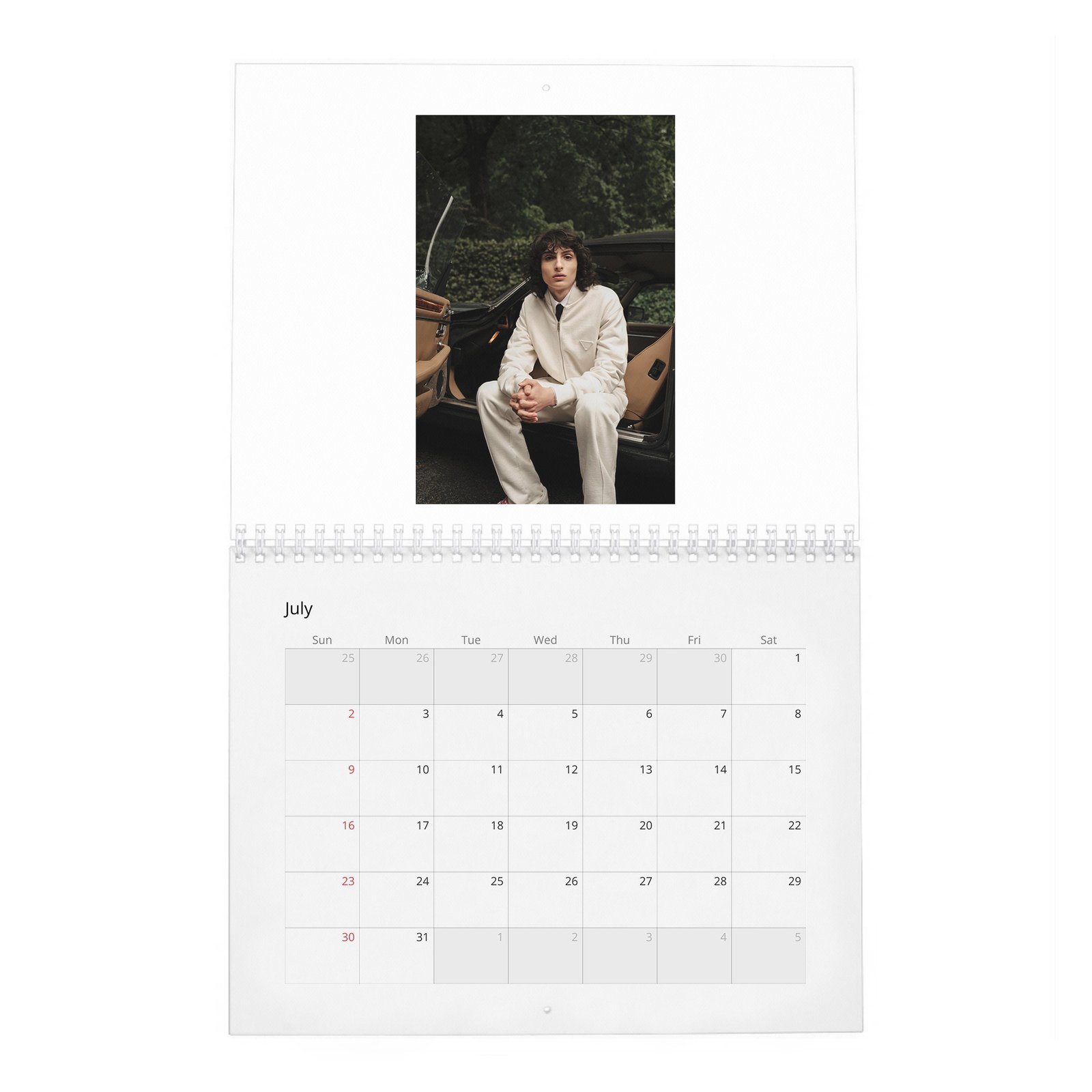 07 Finn Wolfhard - Stranger Teen 2027 Wall Calendar