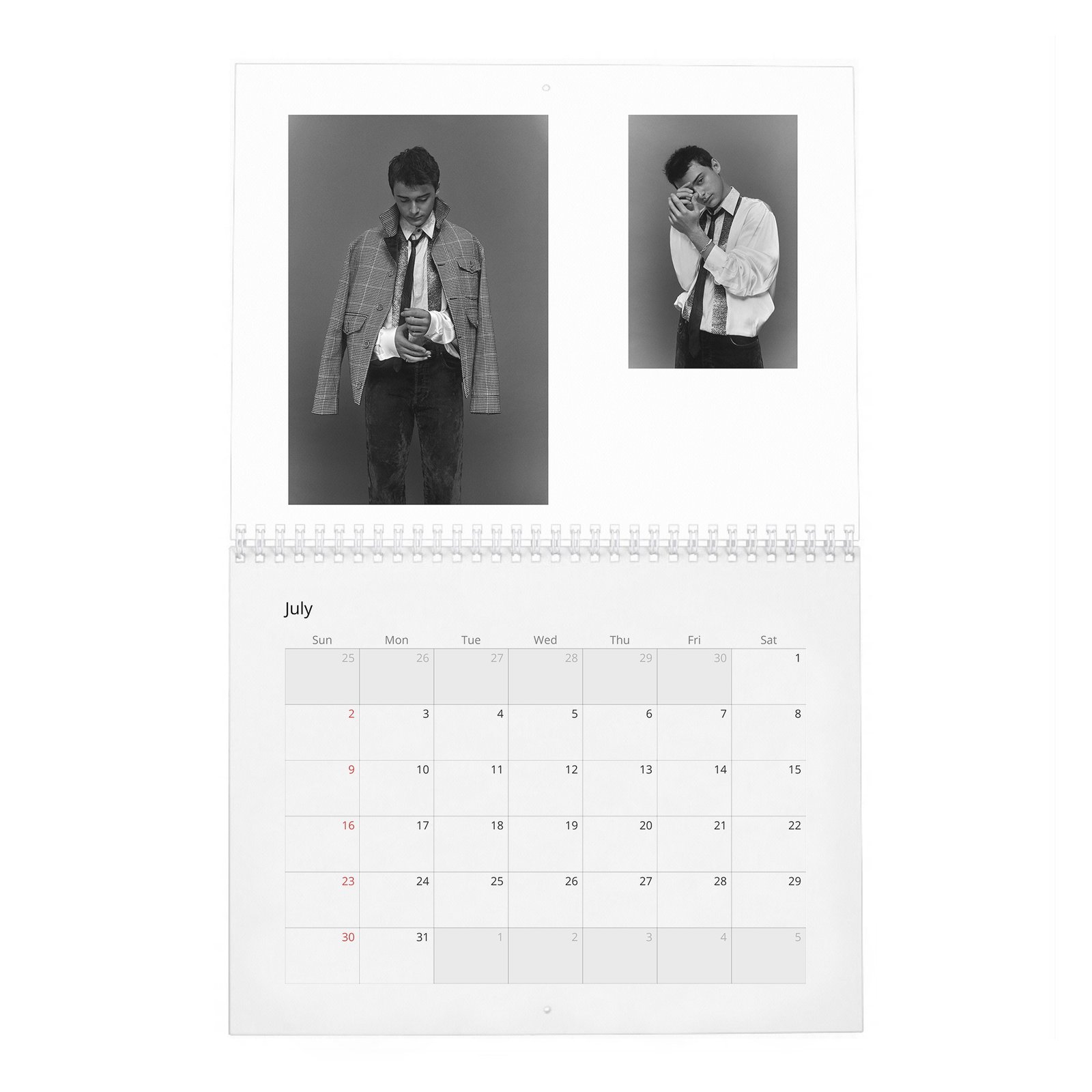 07 Noah Schnapp - Flaunt 2027 Wall Calendar