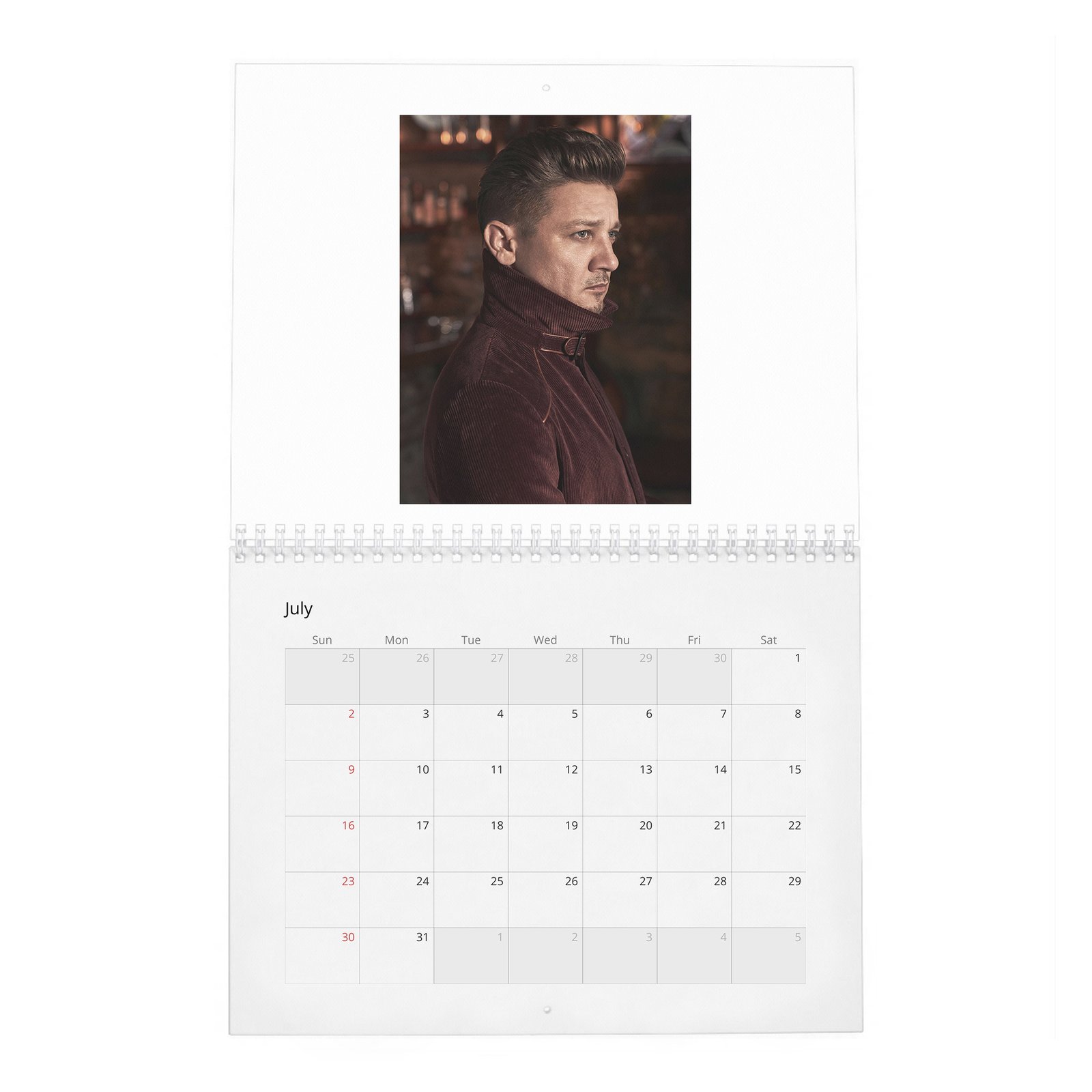 07 Jeremy Renner - On A Man's New Place In The World 2027 Wall Calendar
