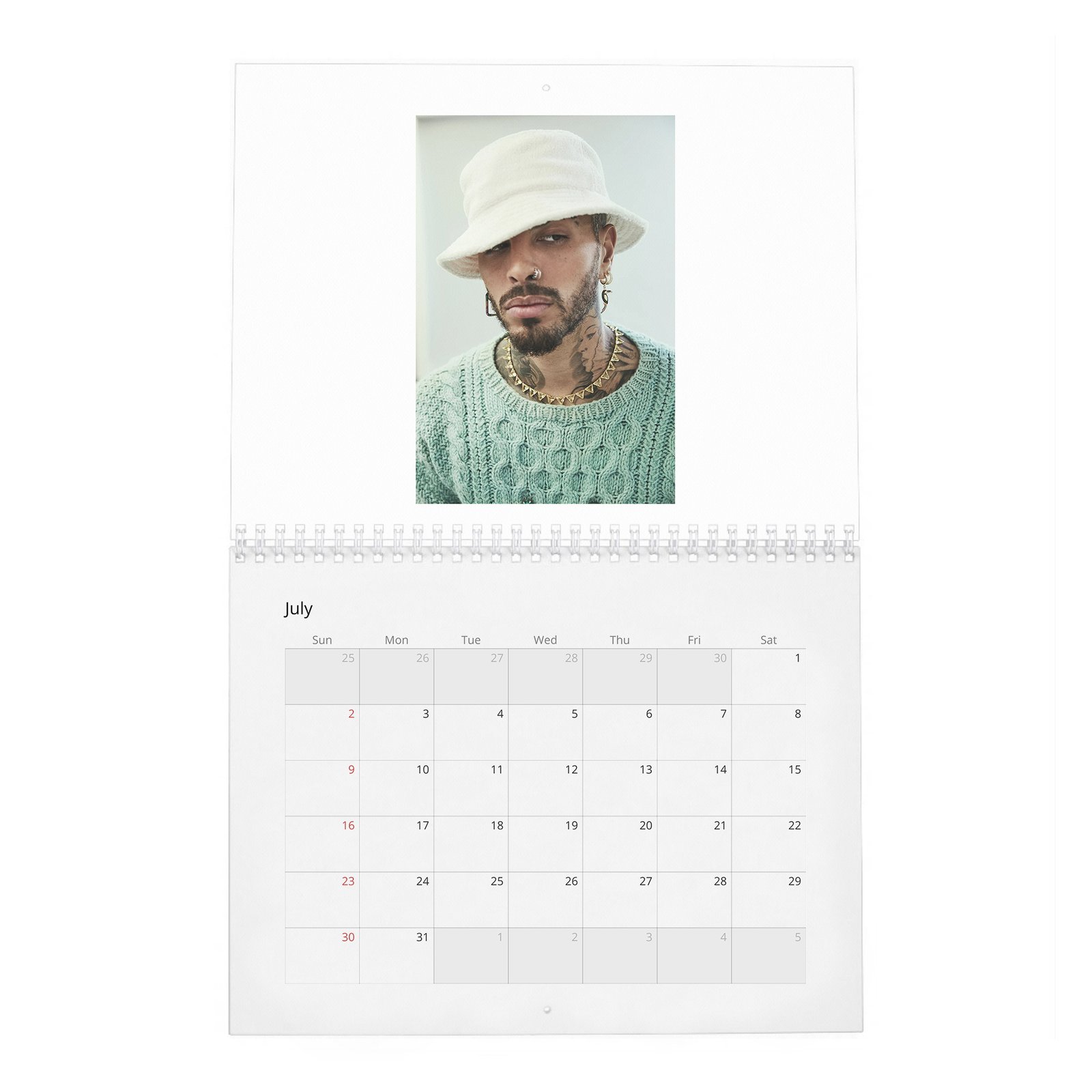 07 Rauw Alejandro - Urban Latino Man 2027 Wall Calendar