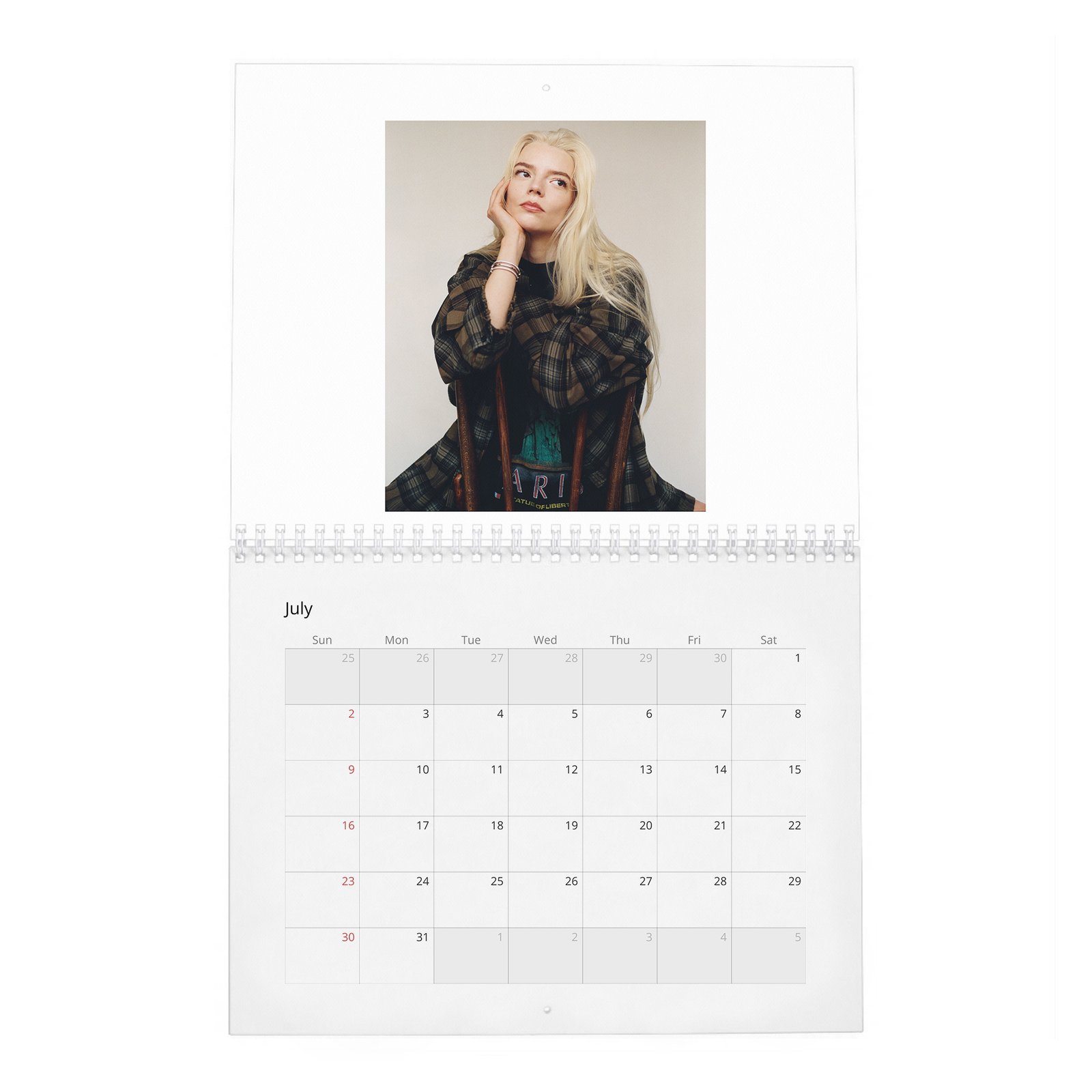 Anya Taylor-Joy - Summer Of Love 2027 Wall Calendar