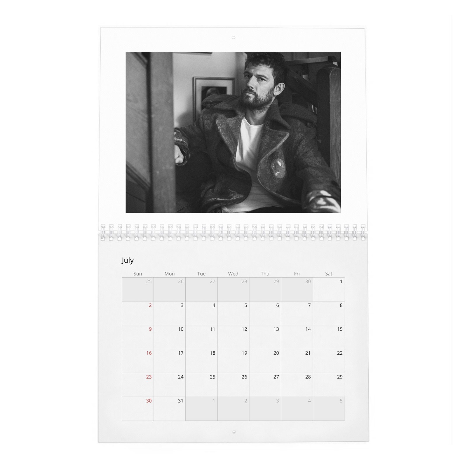 07 Alex Pettyfer - My Way 2027 Wall Calendar