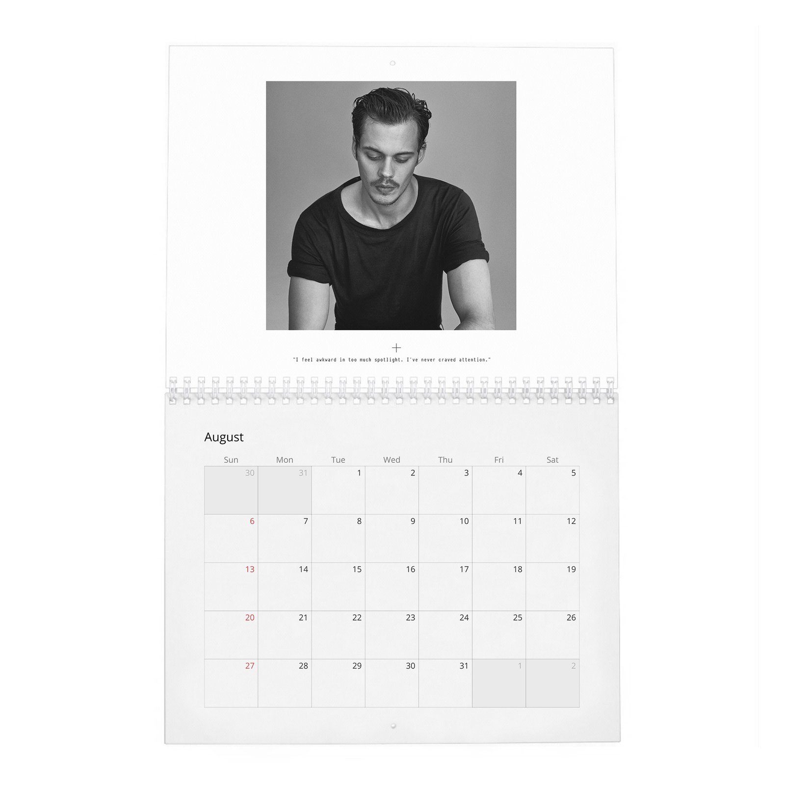 Bill Skarsgard - Hollywood’s Current “It” Boy 2027 Wall Calendar