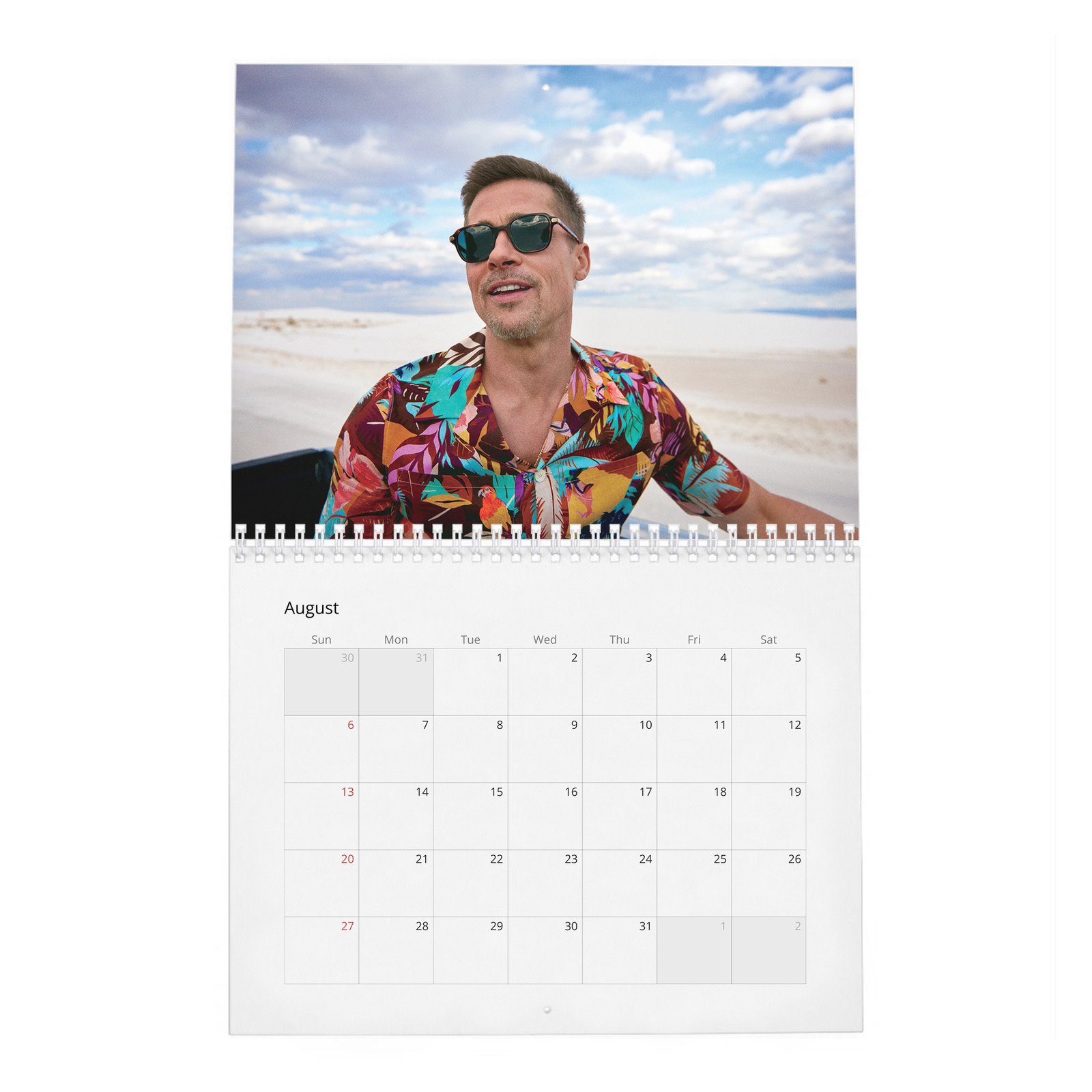 08 Brad Pitt - Becoming A Better Man 2027 Wall Calendar