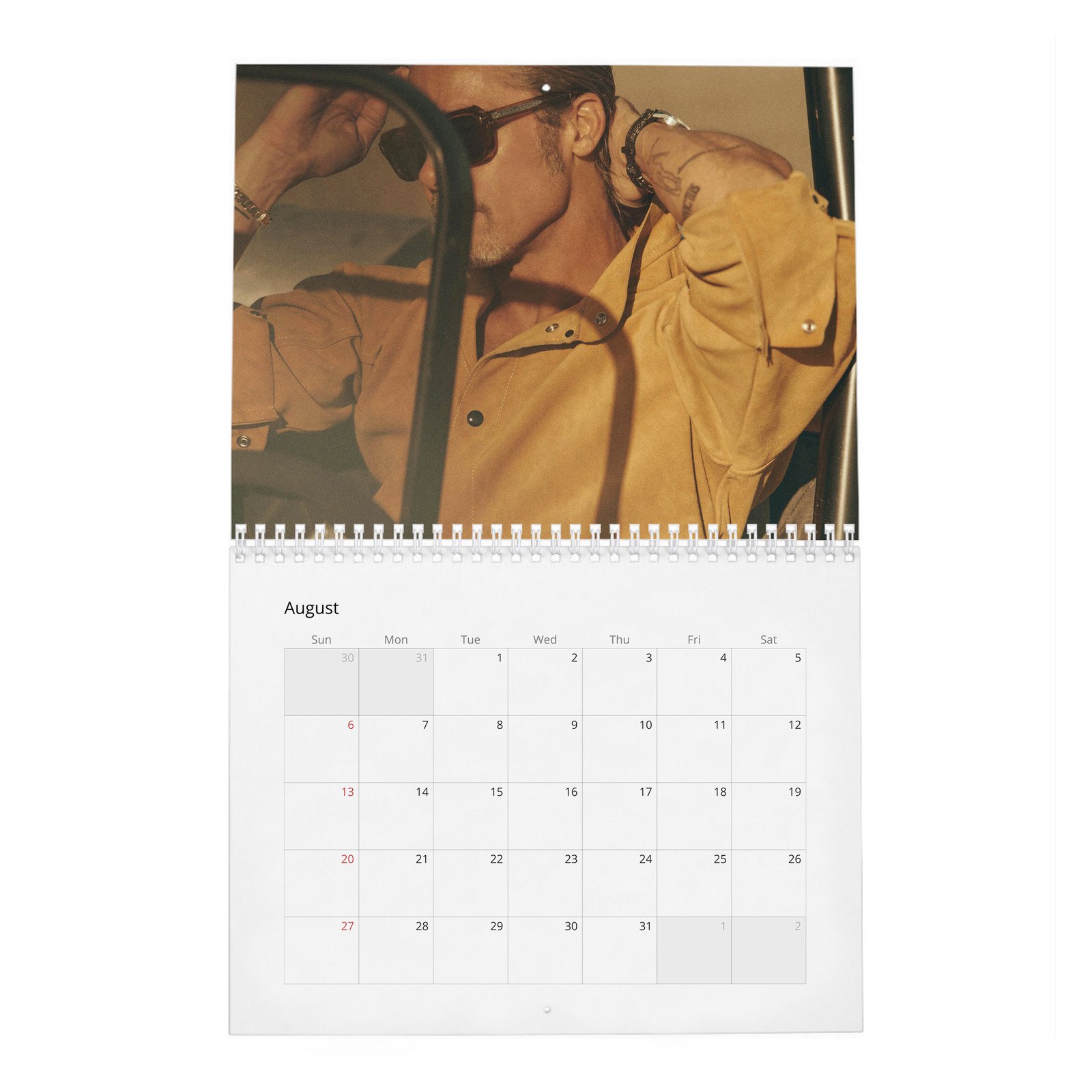 08 Brad Pitt - The Eternal Cool 2027 Wall Calendar