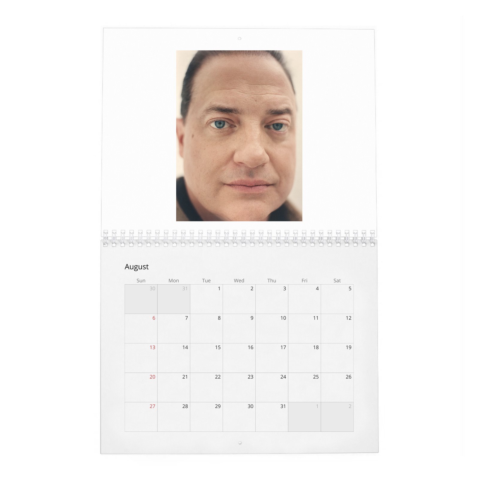 08 Brendan Fraser - Made It All The Way Back 2027 Wall Calendar