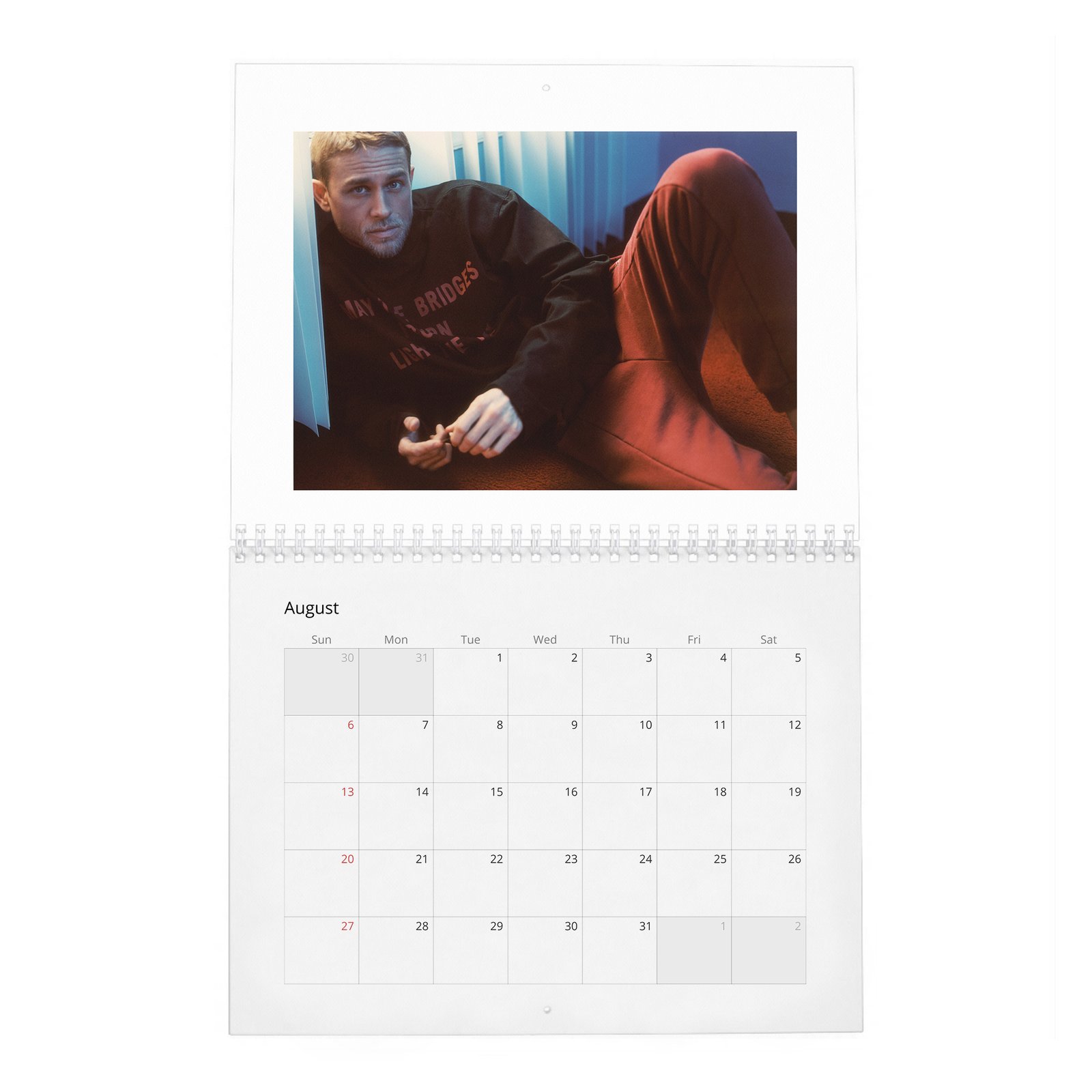 08 Charlie Hunnam - Hunkiest Moments 2027 Wall Calendar