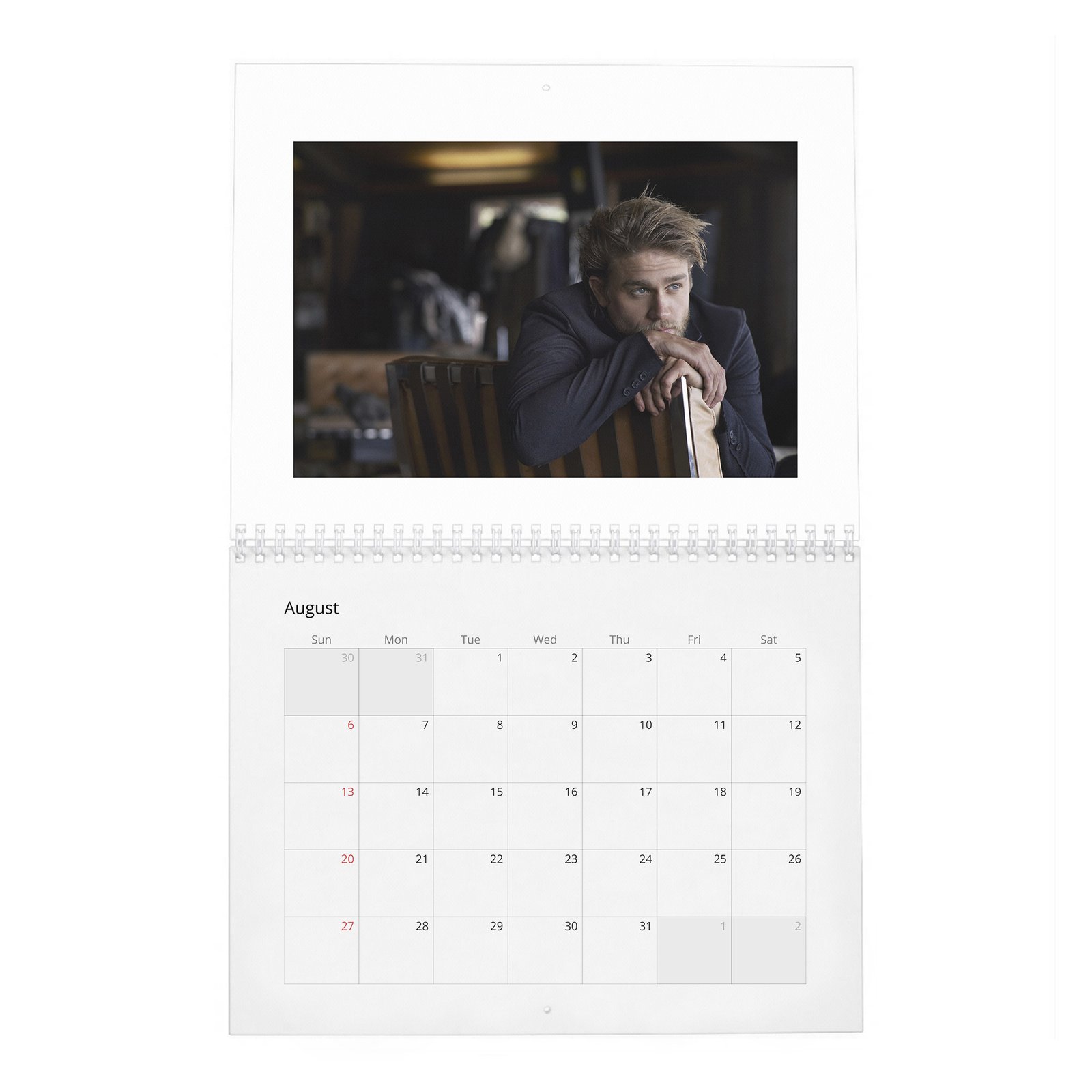 08 Charlie Hunnam - Man Of The World 2027 Wall Calendar
