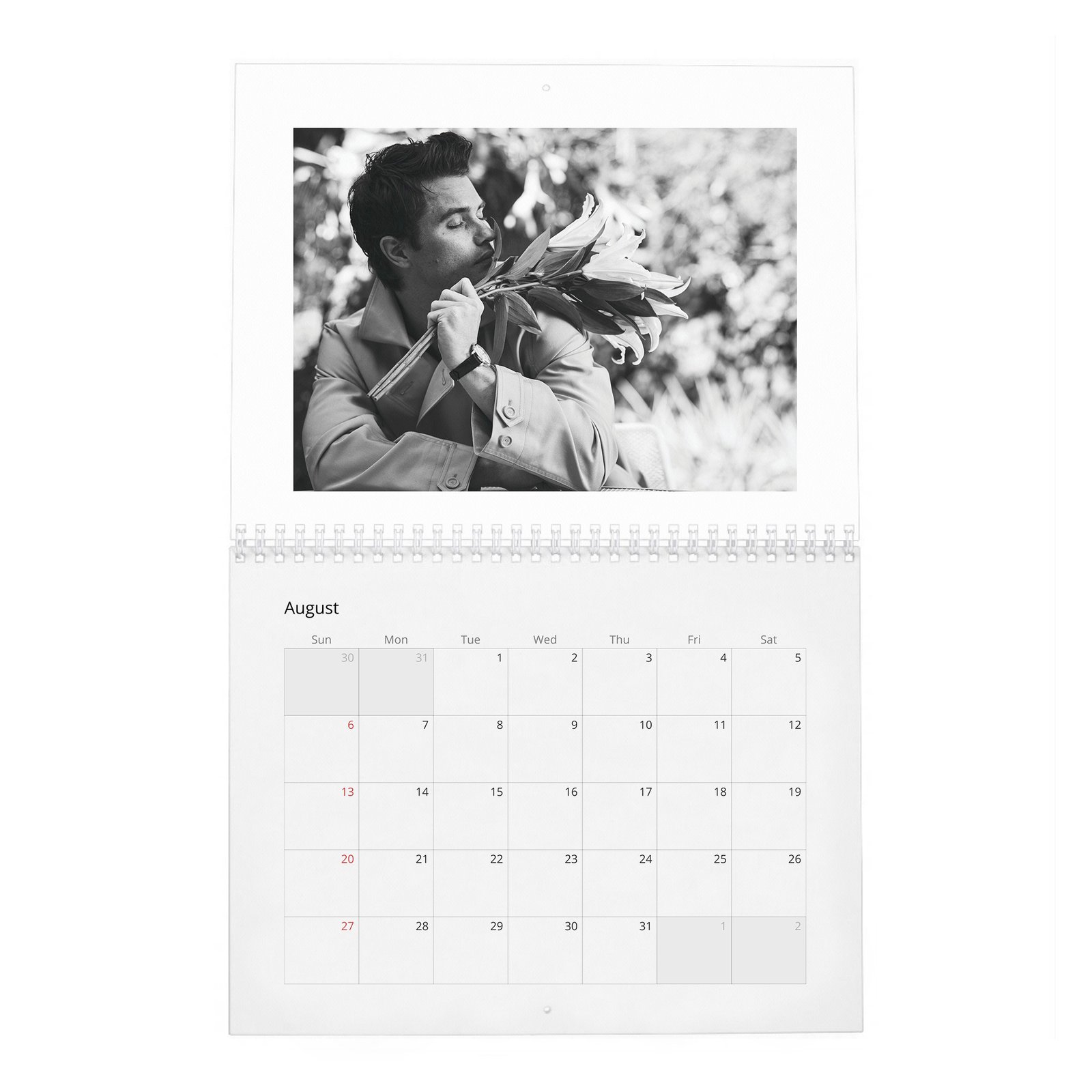 08 Chase Stokes - Wonderland 2027 Wall Calendar