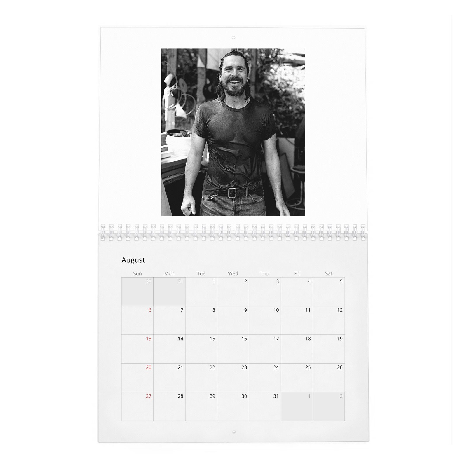 08 Christian Bale - Up Close With 2027 Wall Calendar